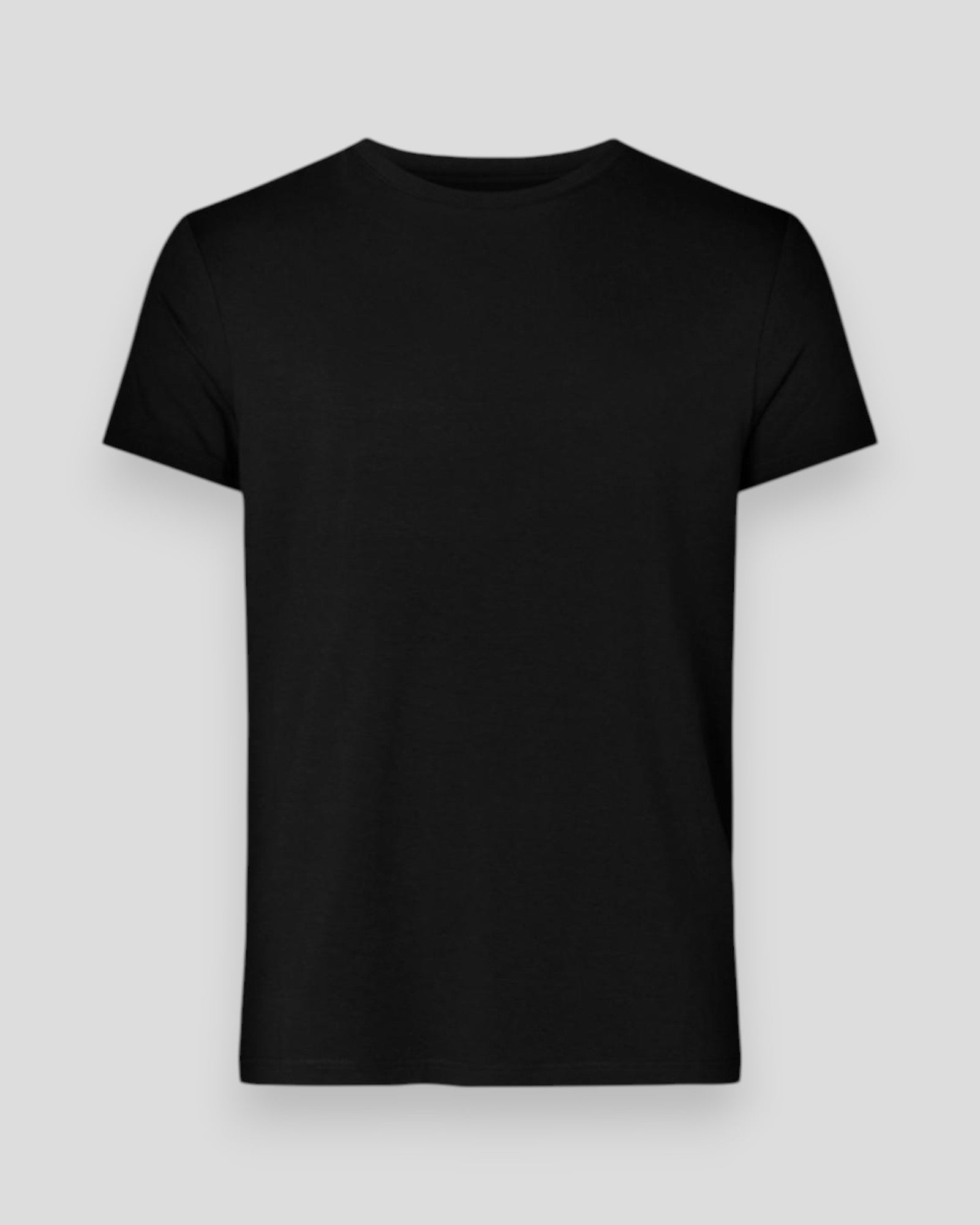 Sort Resteröds Bamboo T-shirt i blødt bambusmateriale med rund hals og korte ærmer.