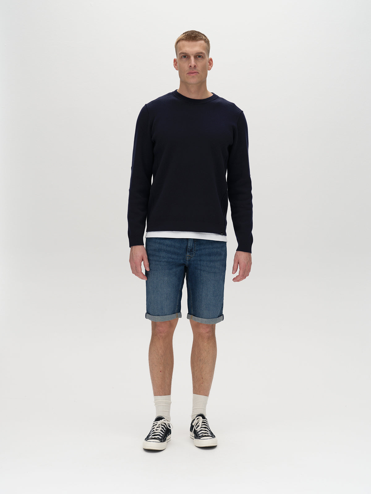 Markus K4664 Shorts - Mid Blue Denim