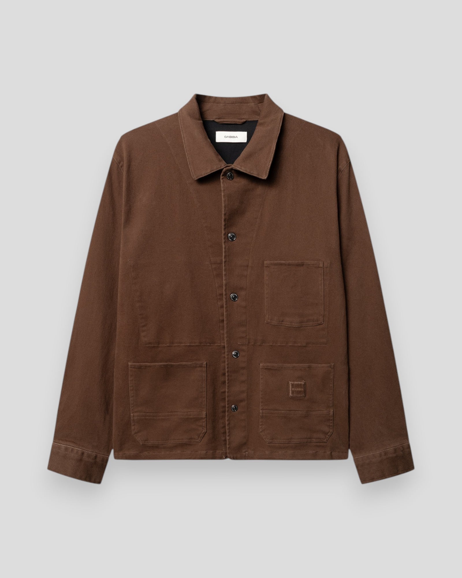 Beta Twill Overshirt - Brown Slate