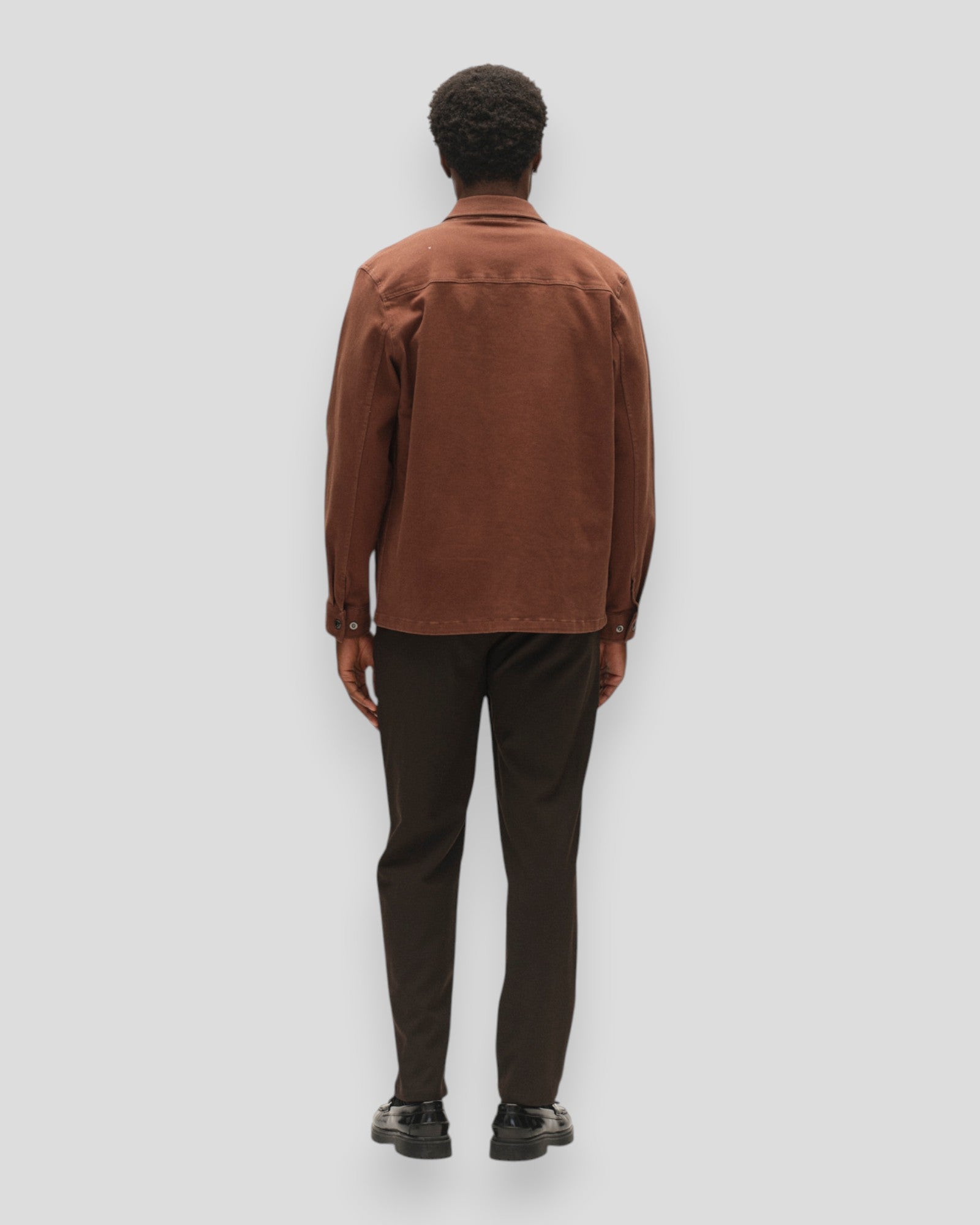 Beta Twill Overshirt - Brown Slate