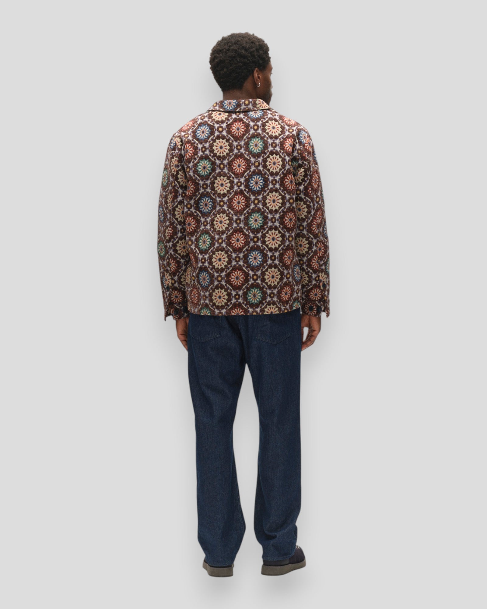 Simone Nava LS Overshirt - Brown