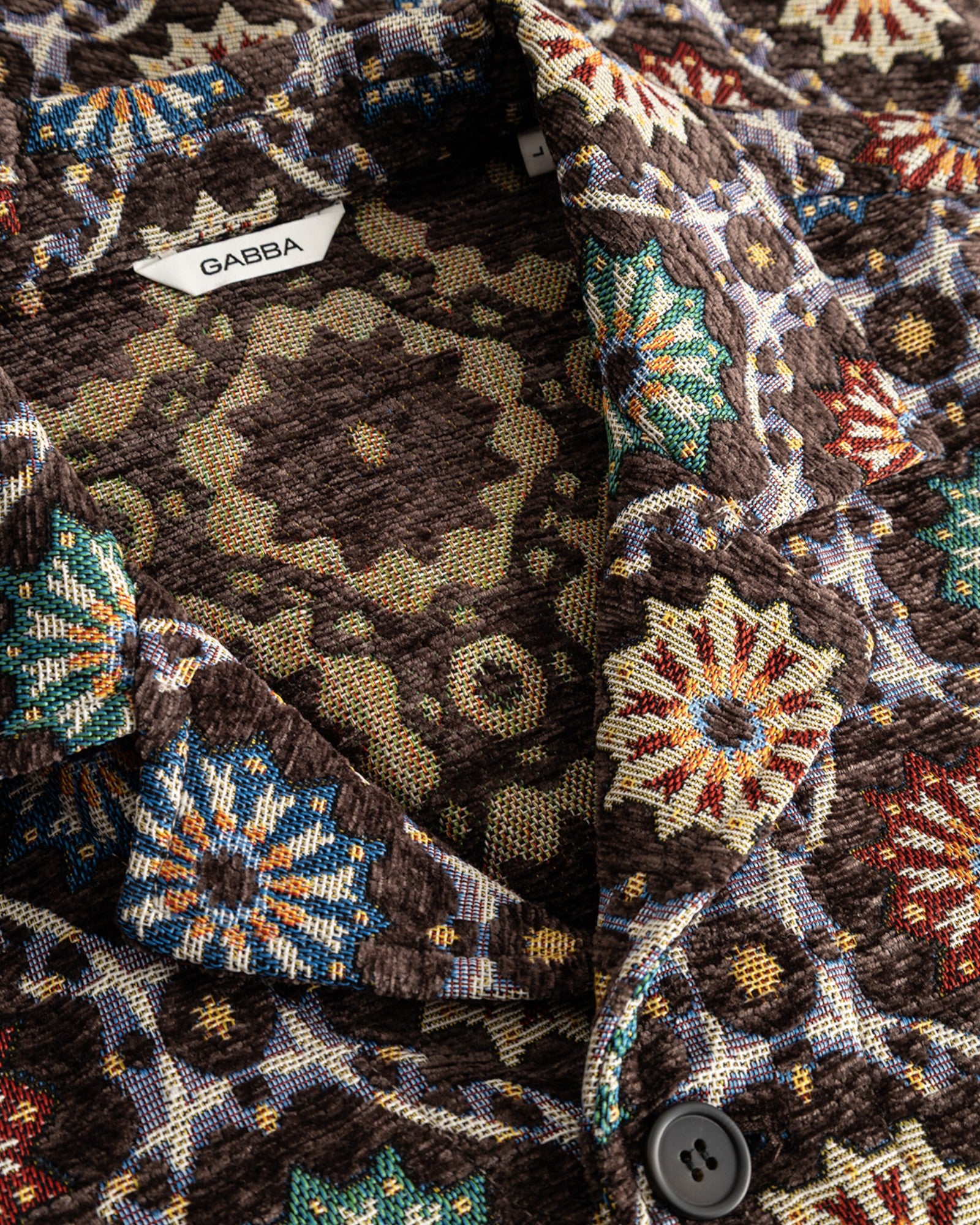 Simone Nava LS Overshirt - Brown