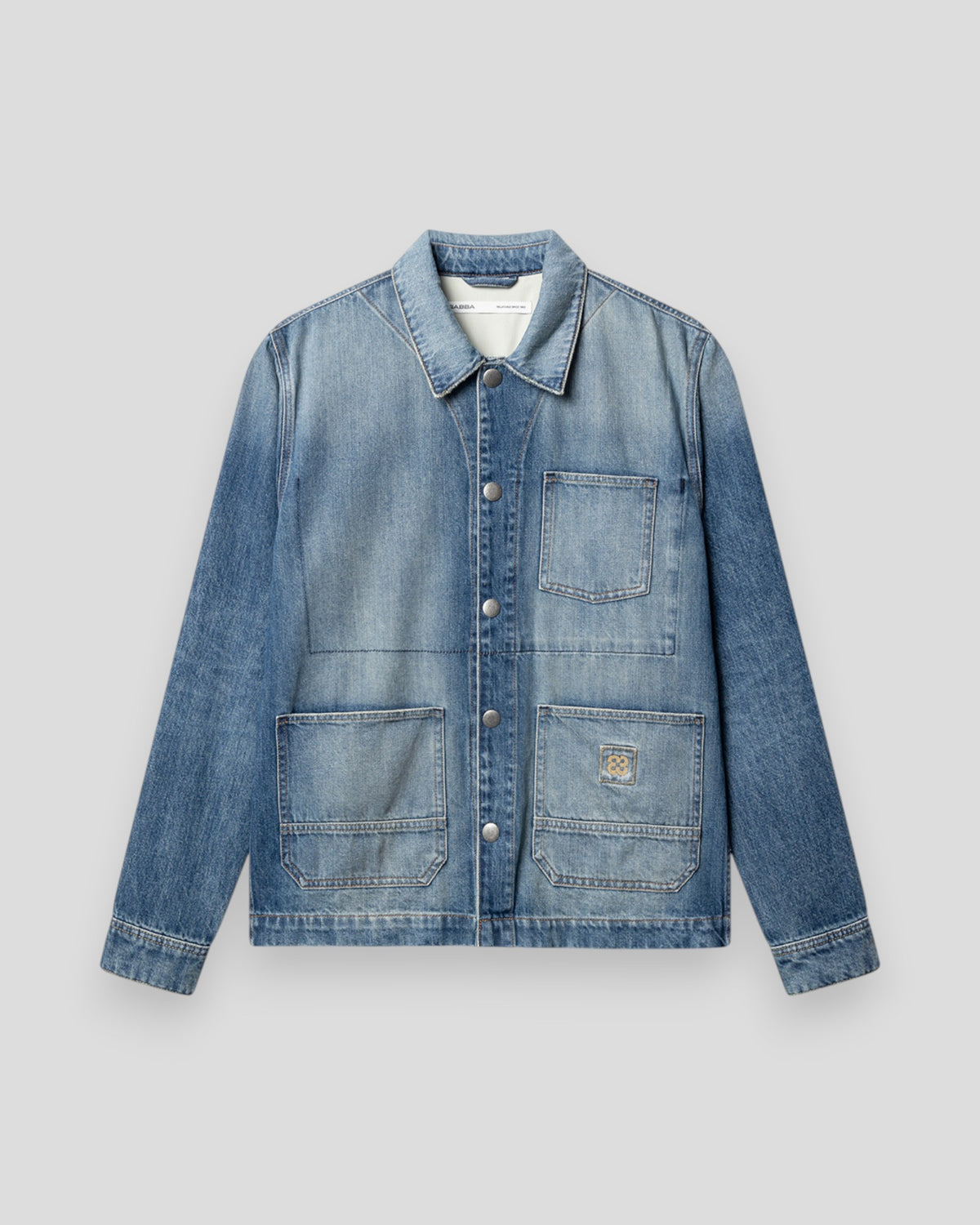 Beta Wolv DS0004 LS Overshirt - Dark Blue Denim