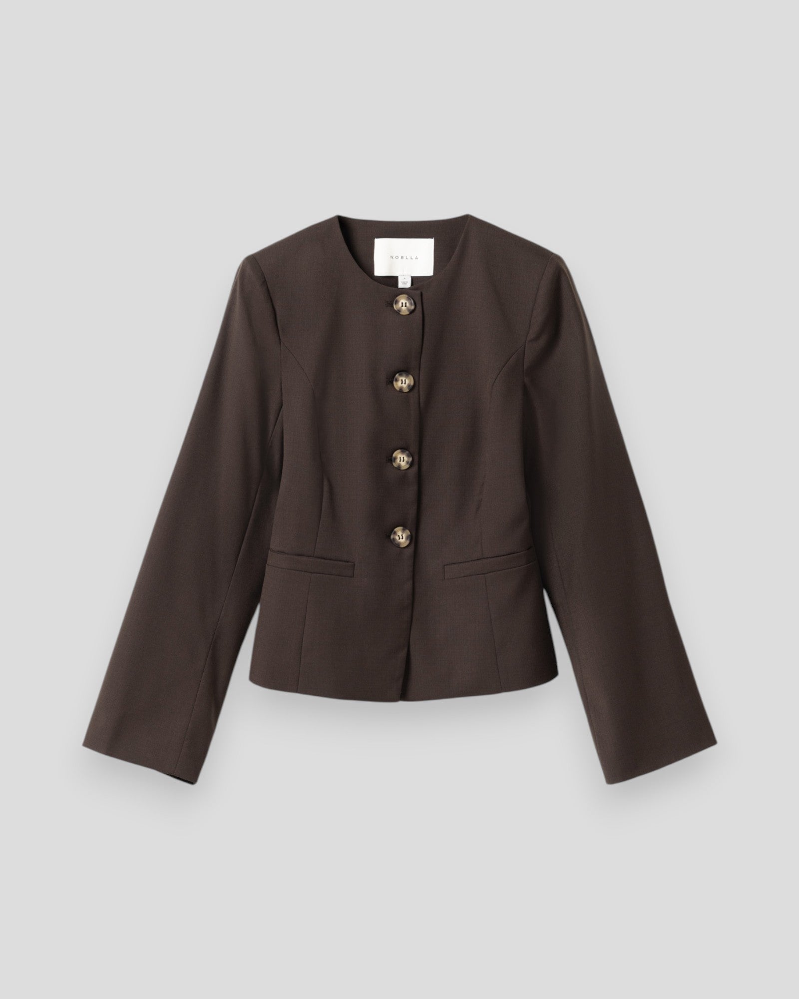 N-Kasaundra LS Blazer - Chocolate