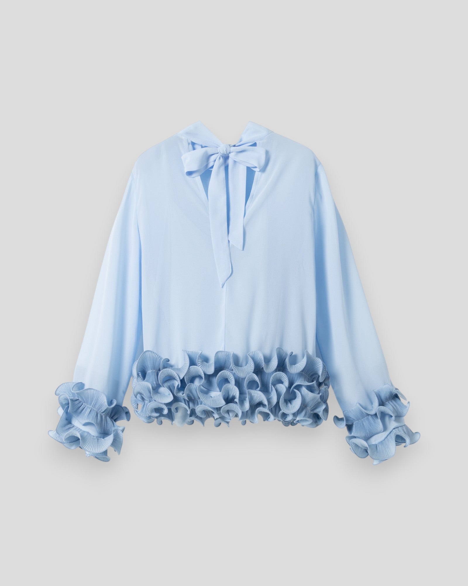 Noella N-Latanietta blonde bluse til kvinder i himmelblå, let og elegant design, vises på billedet.