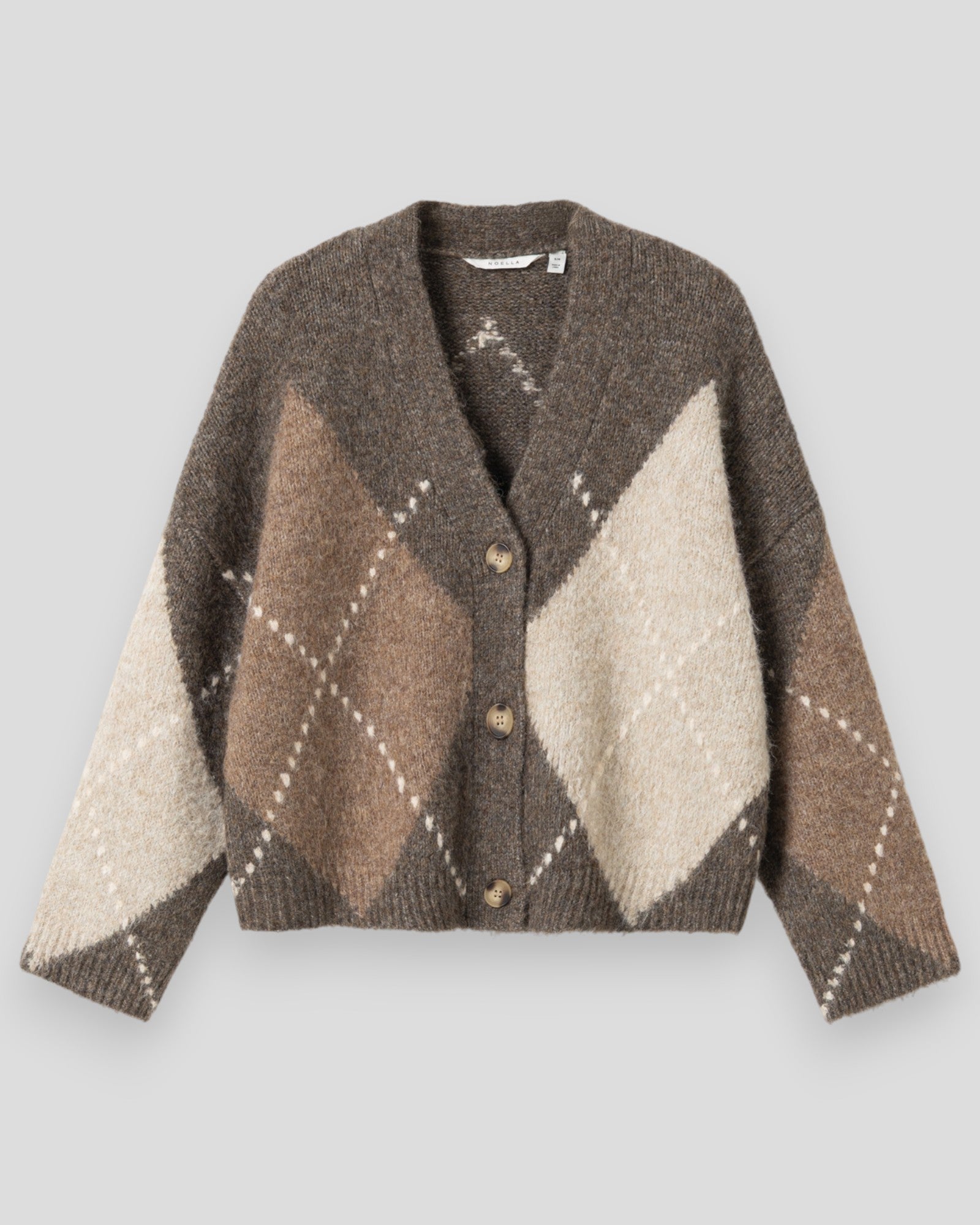 N-Laiana Knit Cardigan - Ash Brown Mix