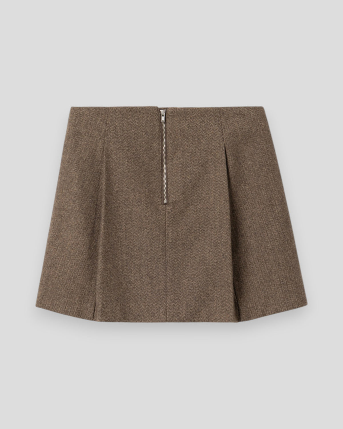 N-Maybelle Skirt - Brown Herringbone