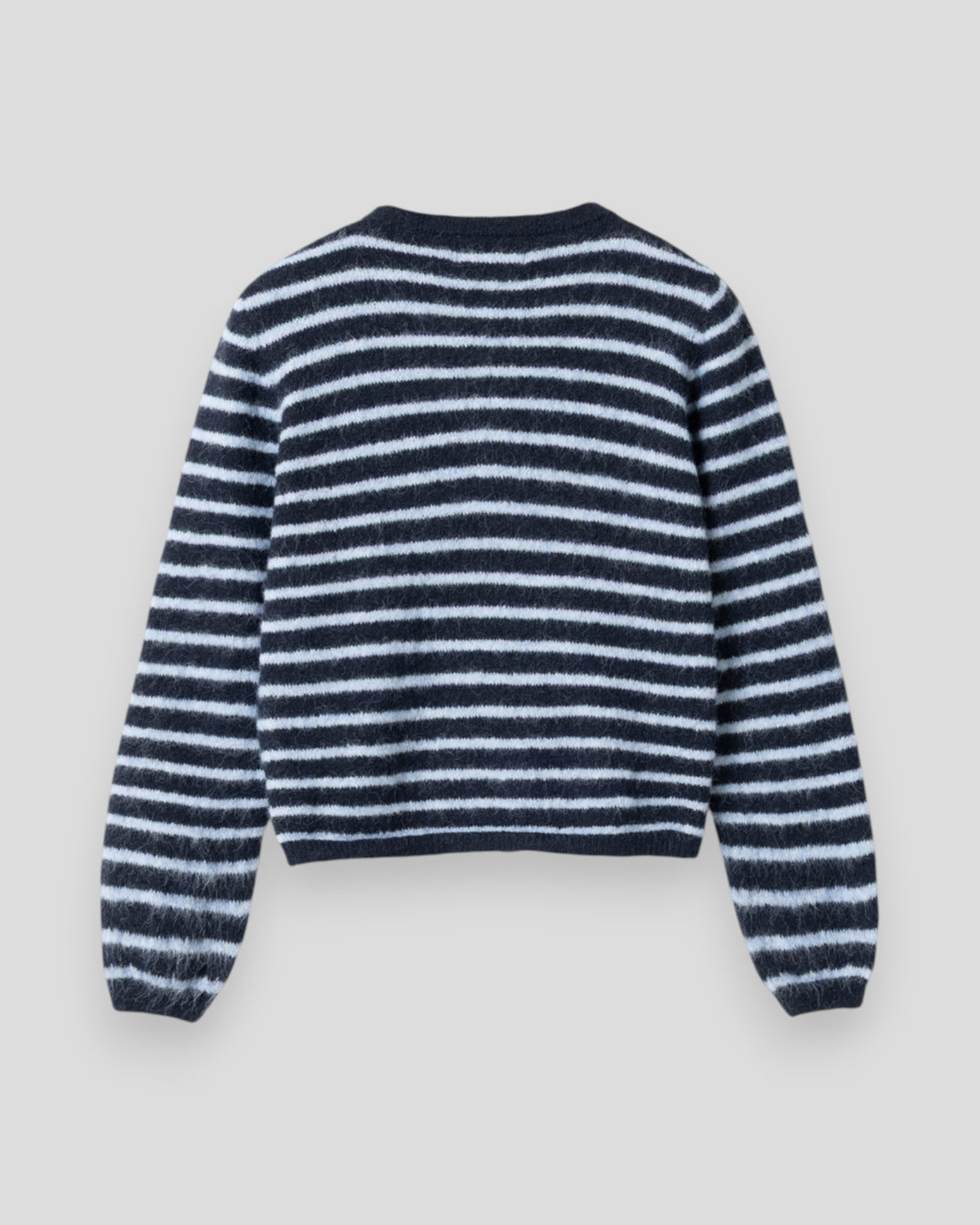 N-Mertice Knit Cardigan - Blue Stripe