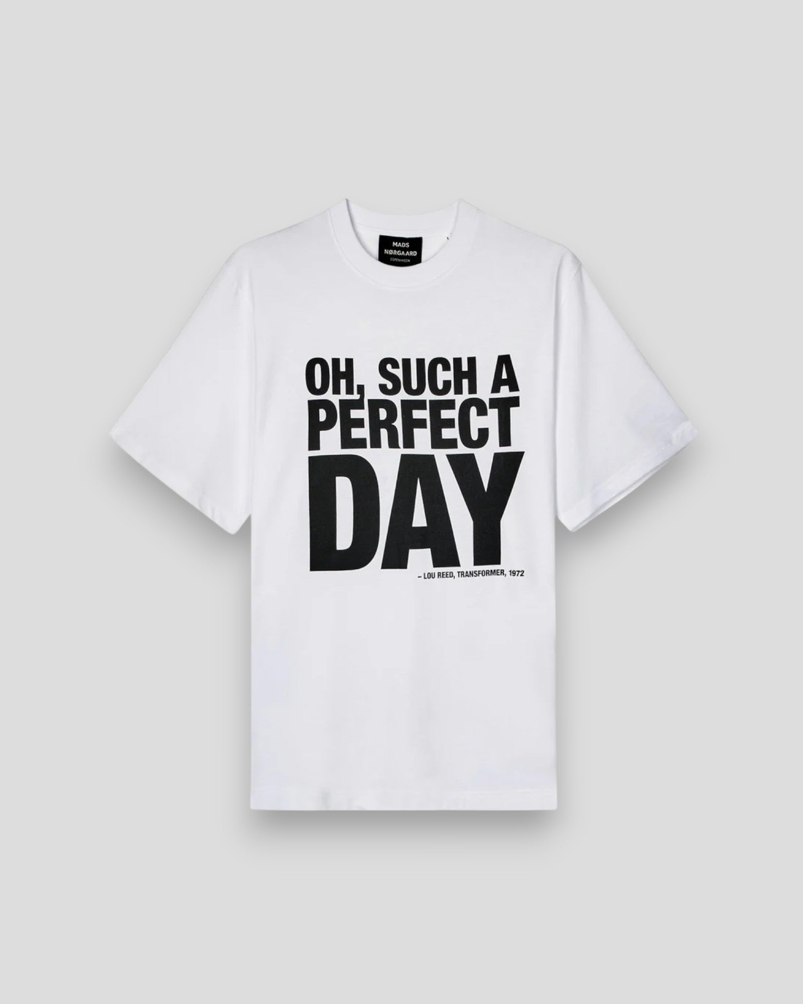 Cotton Jersey Frode Perfect Day Tee - White