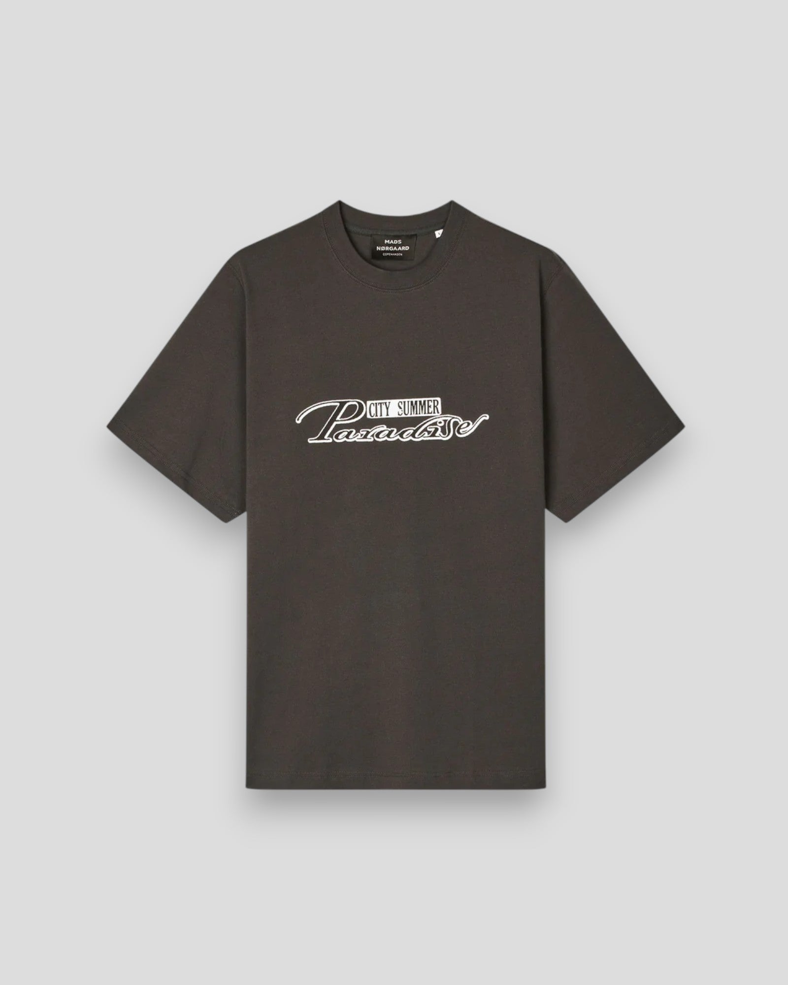 Cotton Jersey Frode Paradise Tee - Black Oyster