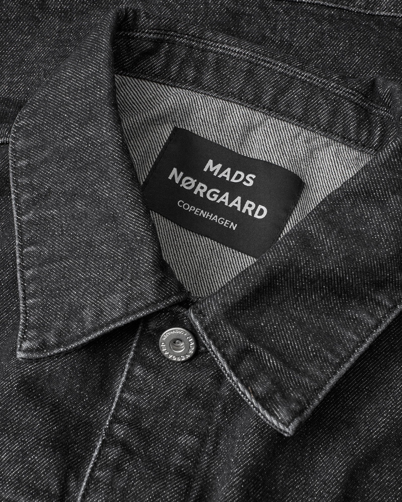 Arizona Black Denim Trucker Jacket - Black Grey Stone Wash