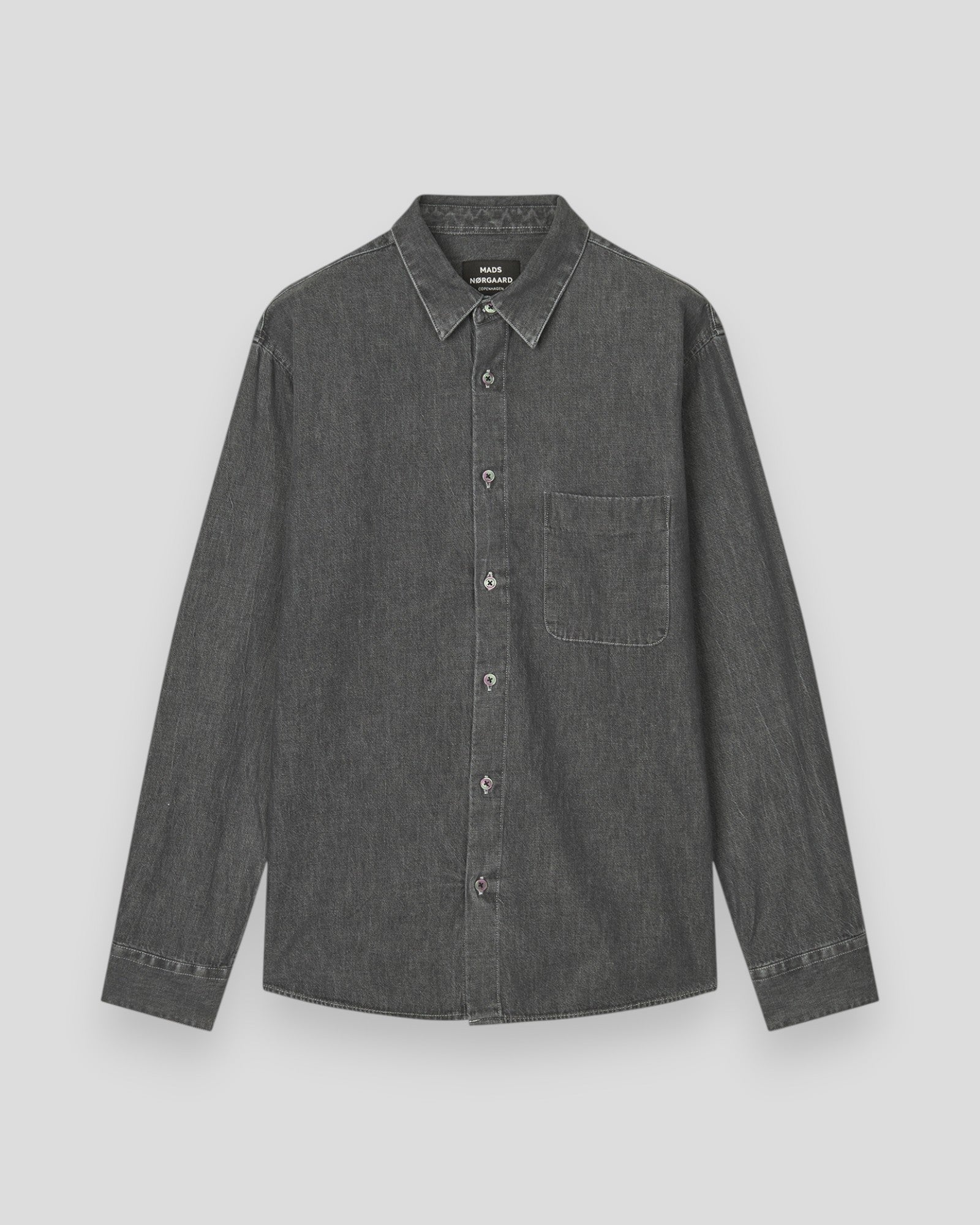 Sky Denim Sune Shirt - Mid Black Wash