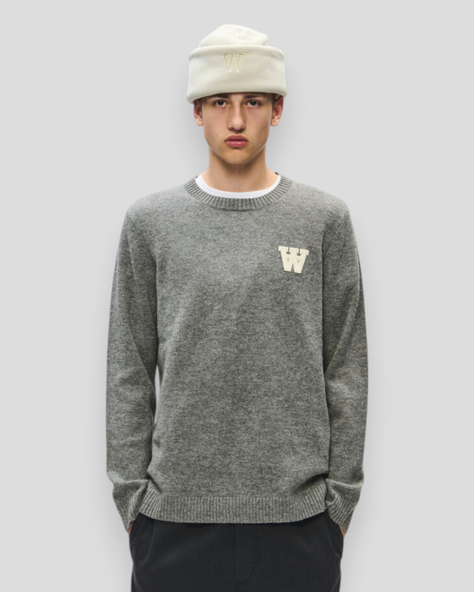 Tay L Pullover - Light Melange Grey