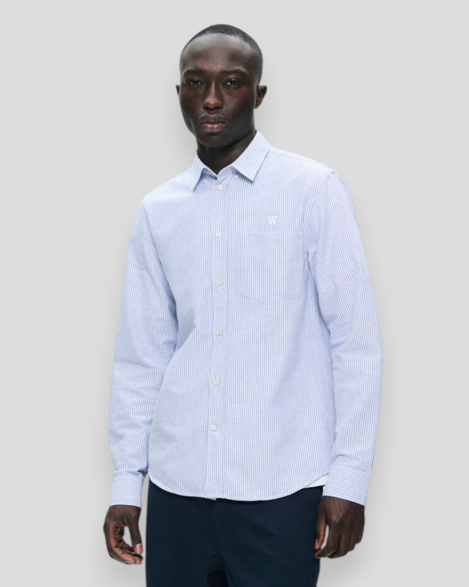 Adam Shirt - Blue + White Stripe
