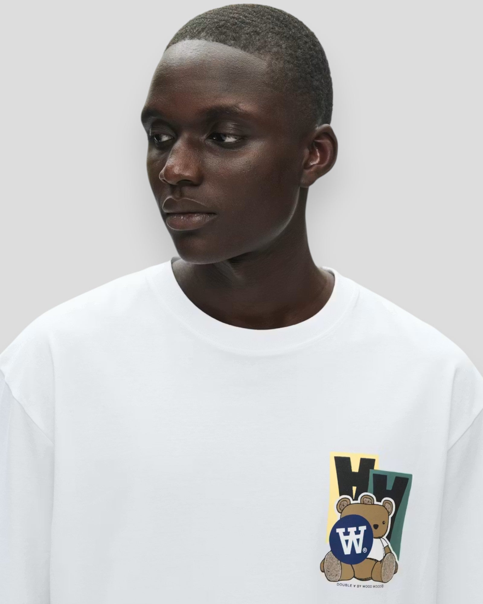 Liam Tee Stickers - Bright White