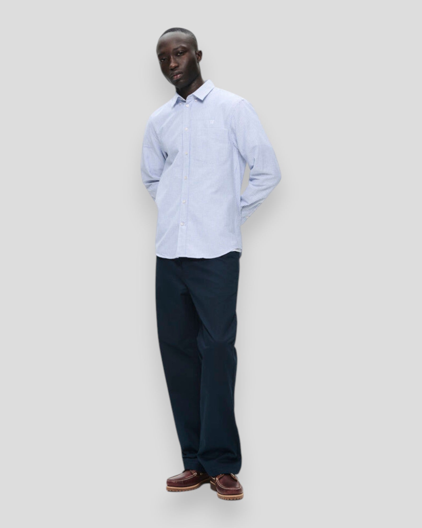 Adam Shirt - Blue + White Stripe