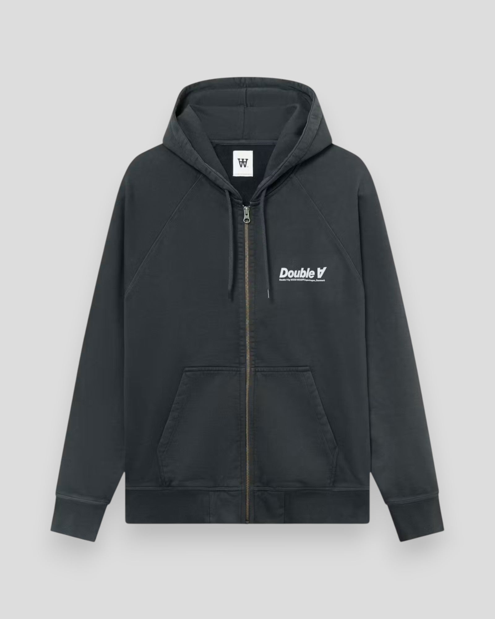 Sven Zipper Hoodie - Washed Black