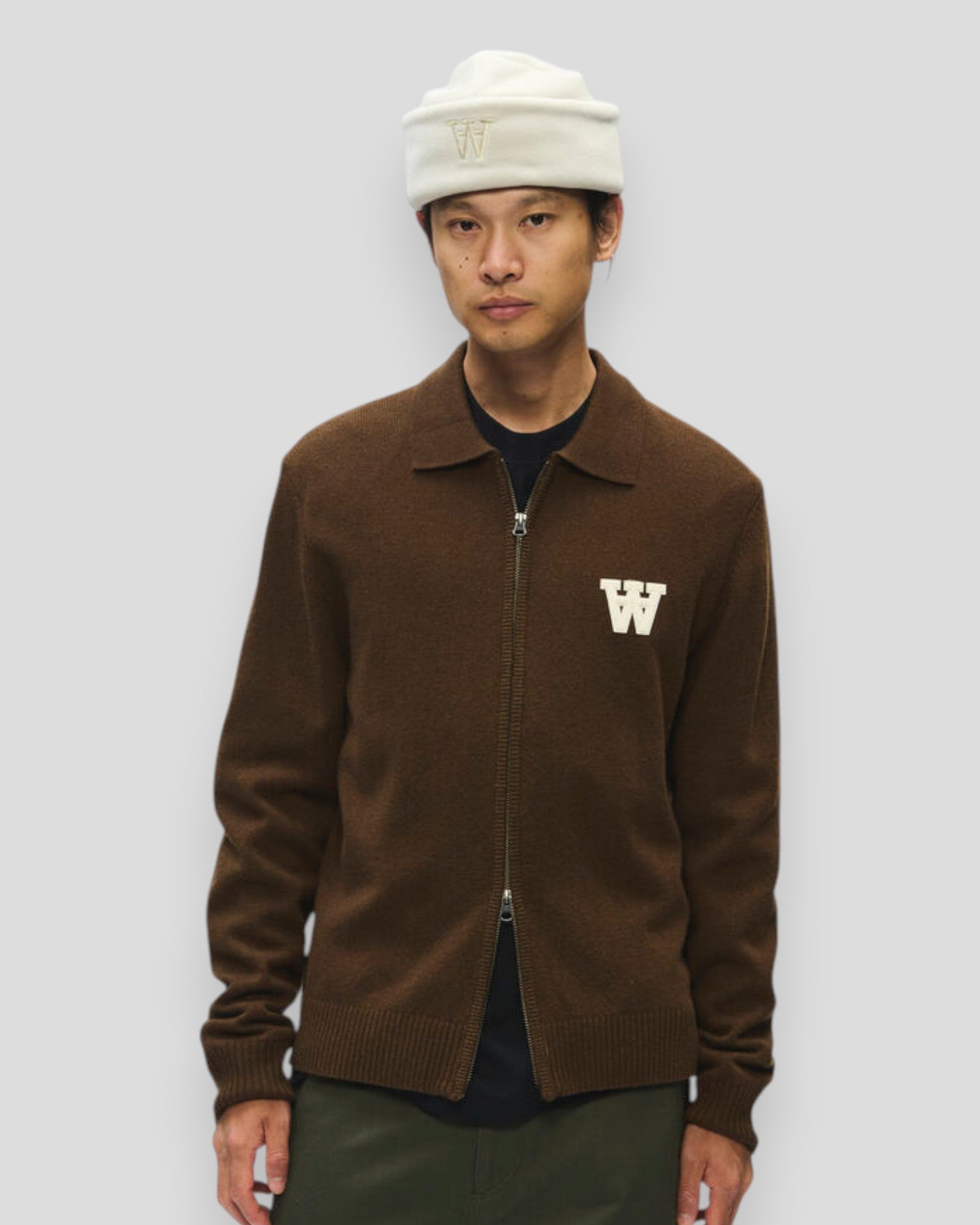 Tay Zipper Cardigan - Desert Palm