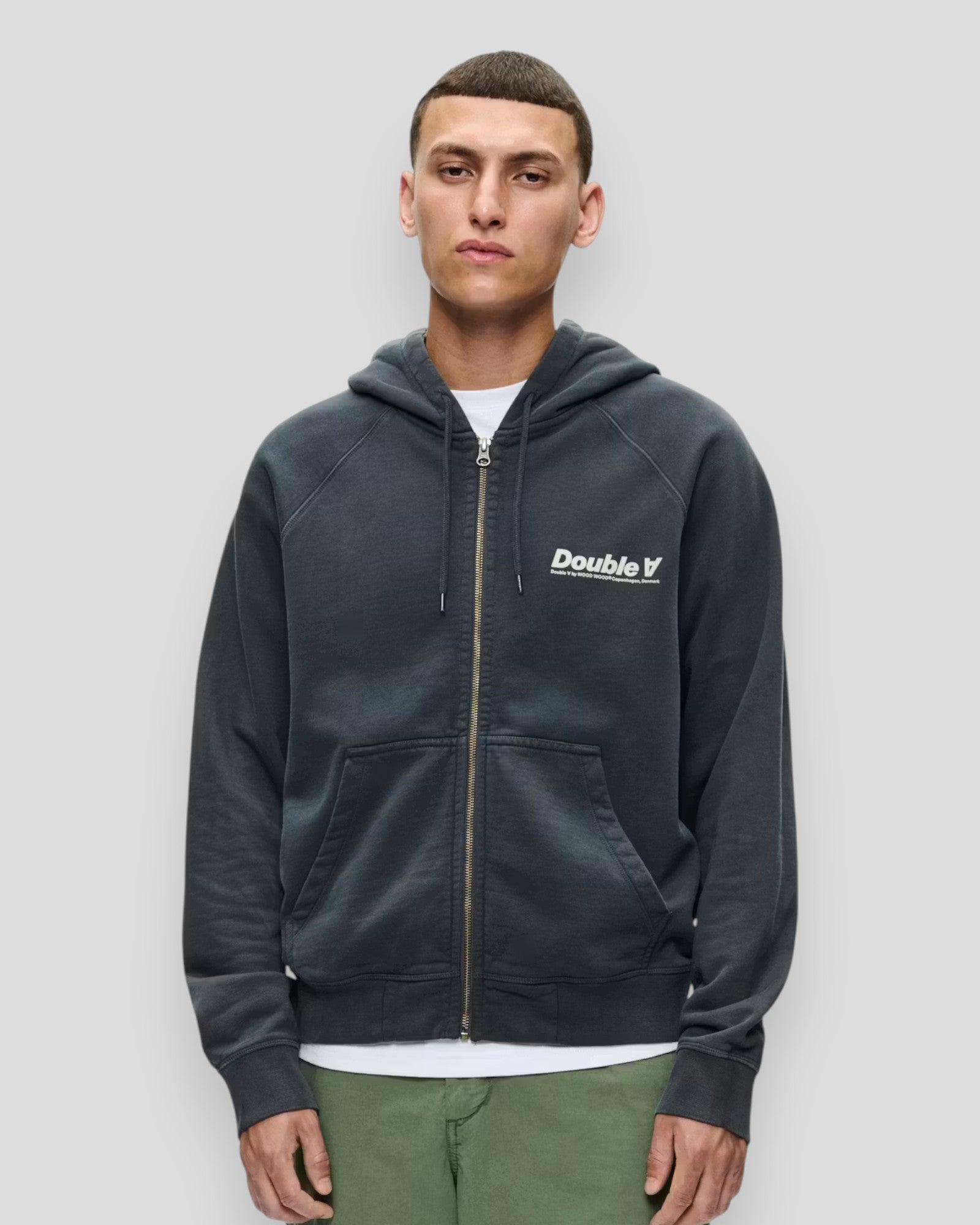 Sven Zipper Hoodie - Washed Black