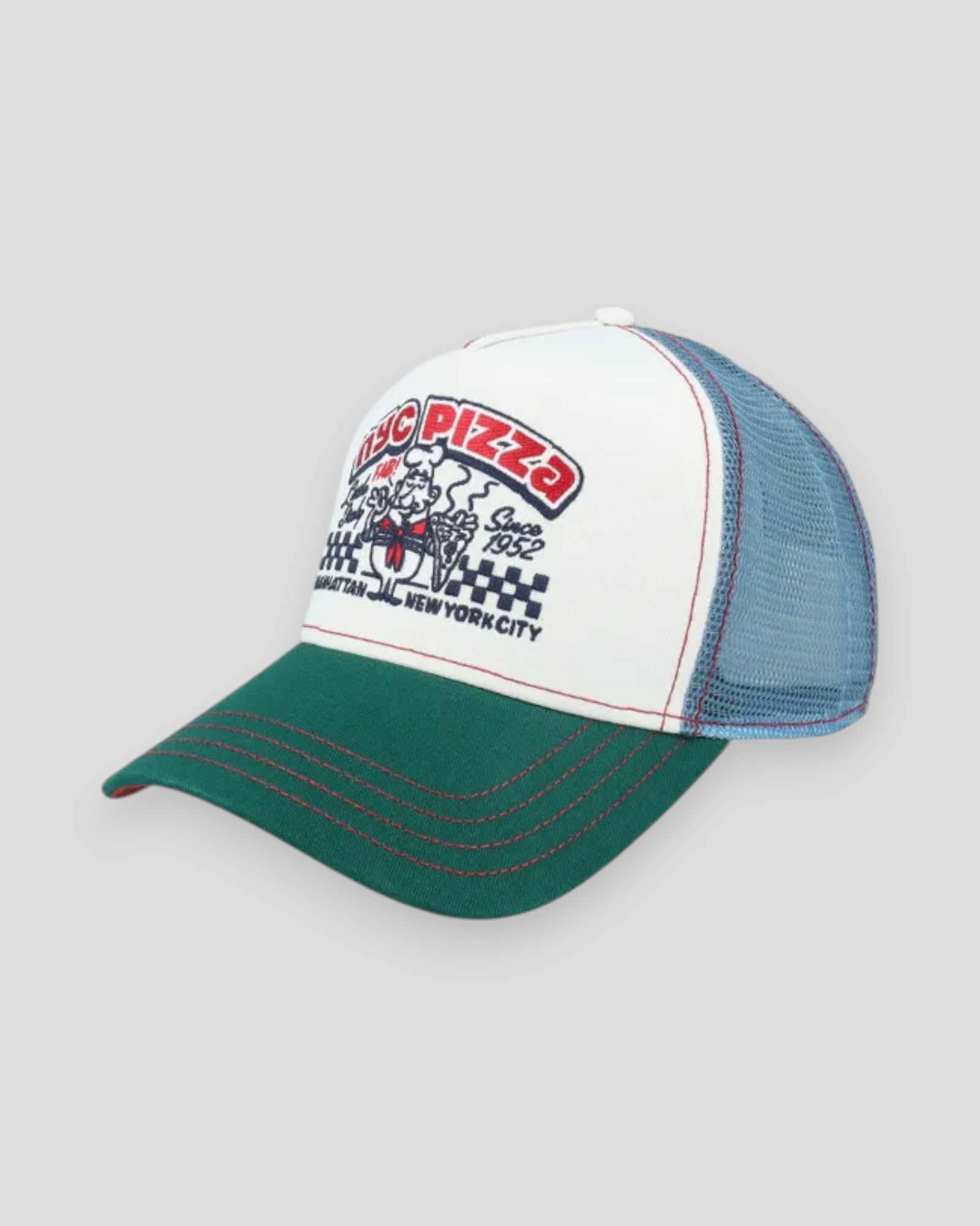 Trucker Cap Pizza - Green/Offwhite