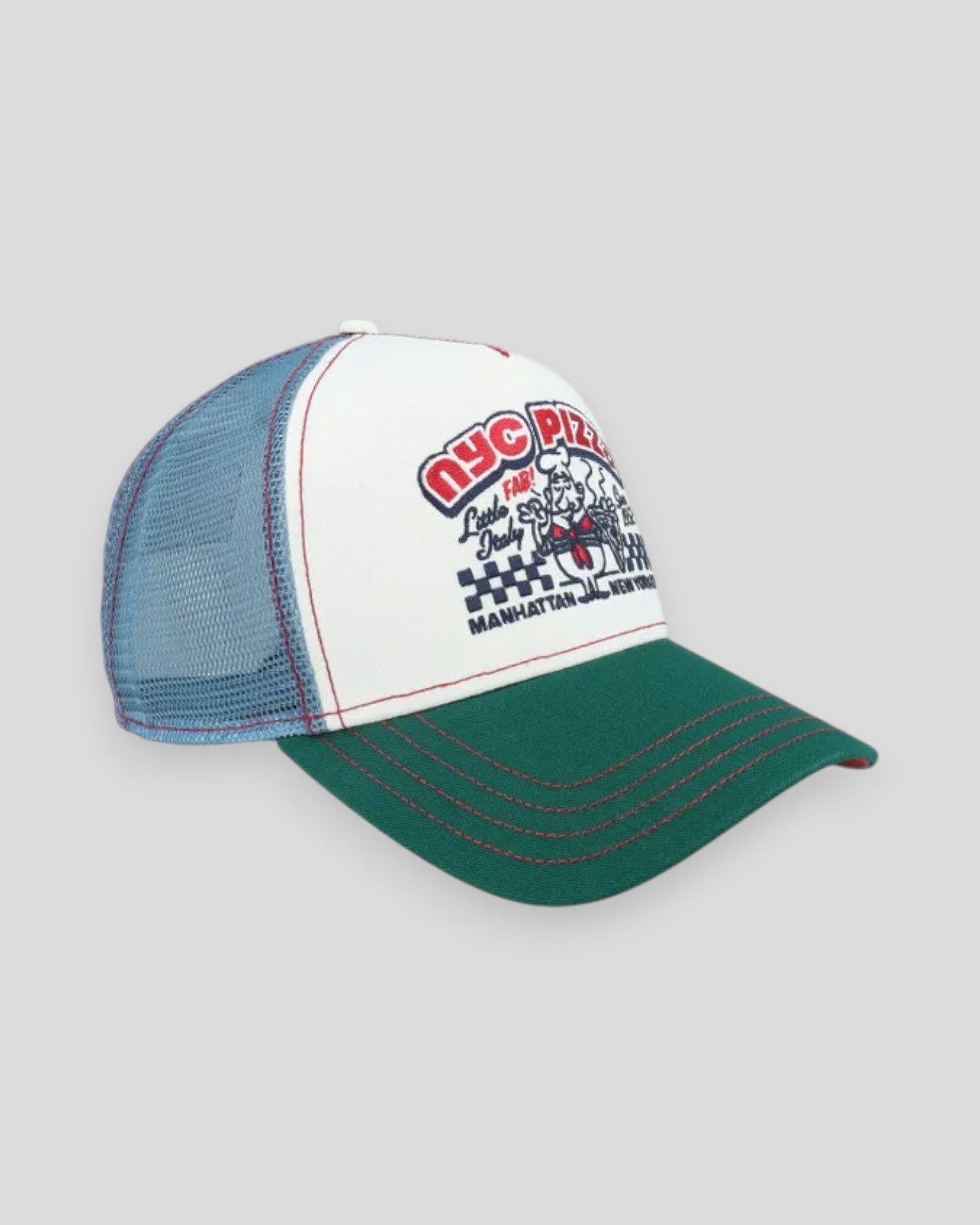 Trucker Cap Pizza - Green/Offwhite
