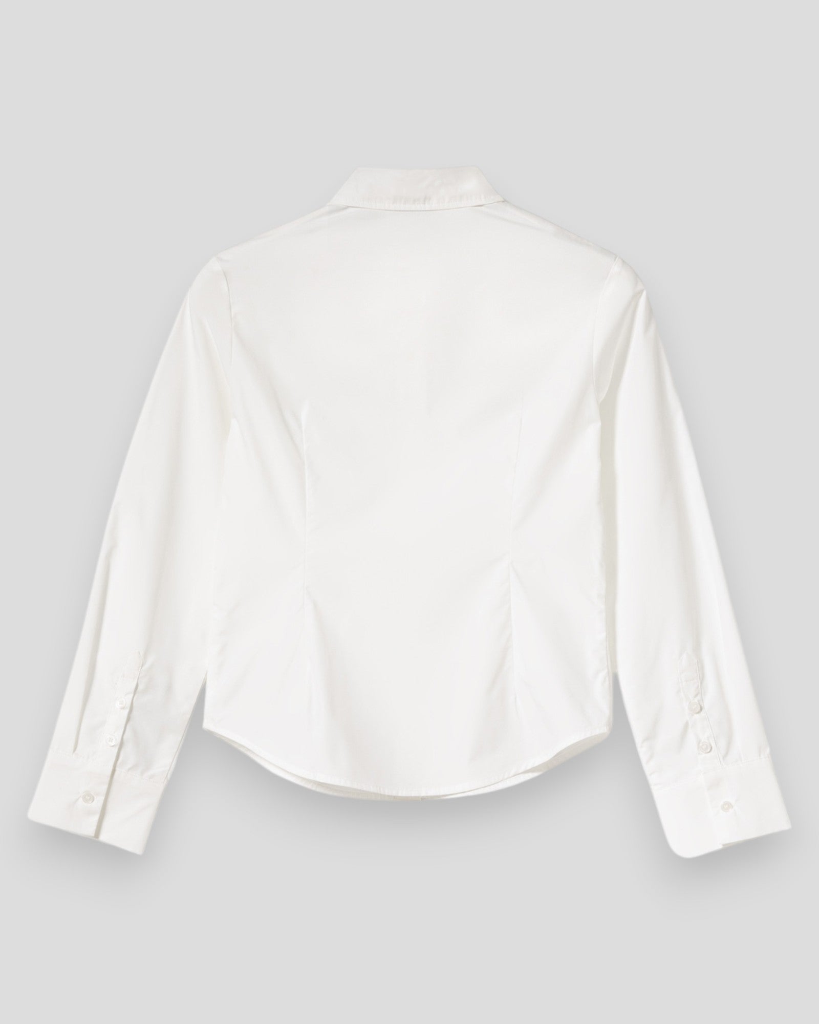 Hvid N-Loyce dame skjorte fra Noella, vises med krave og lange ærmer, elegant og stilfuld til hverdag.