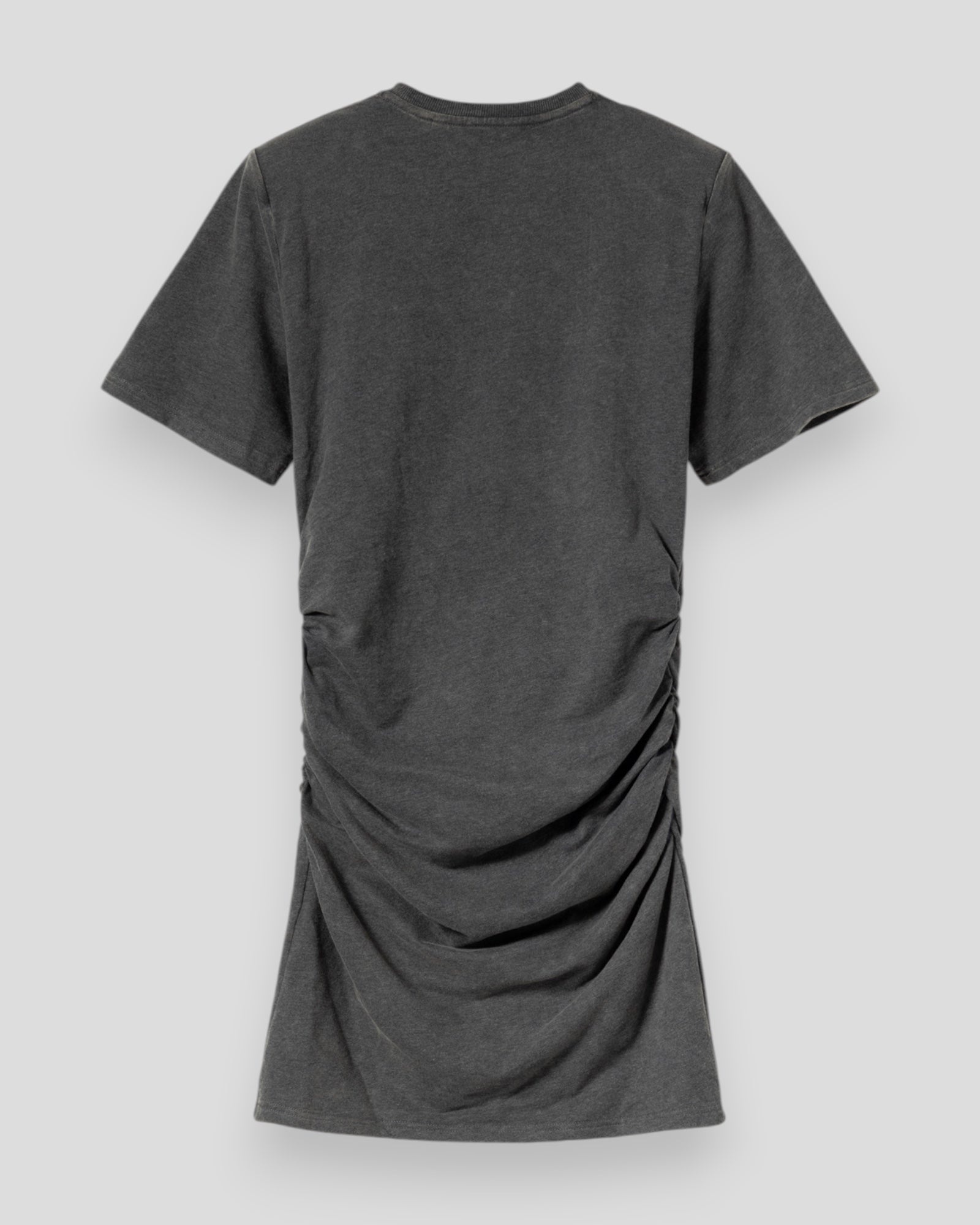 Noella N-Kiunna kjole i grå vask med afslappet pasform og rund hals, vist på model.