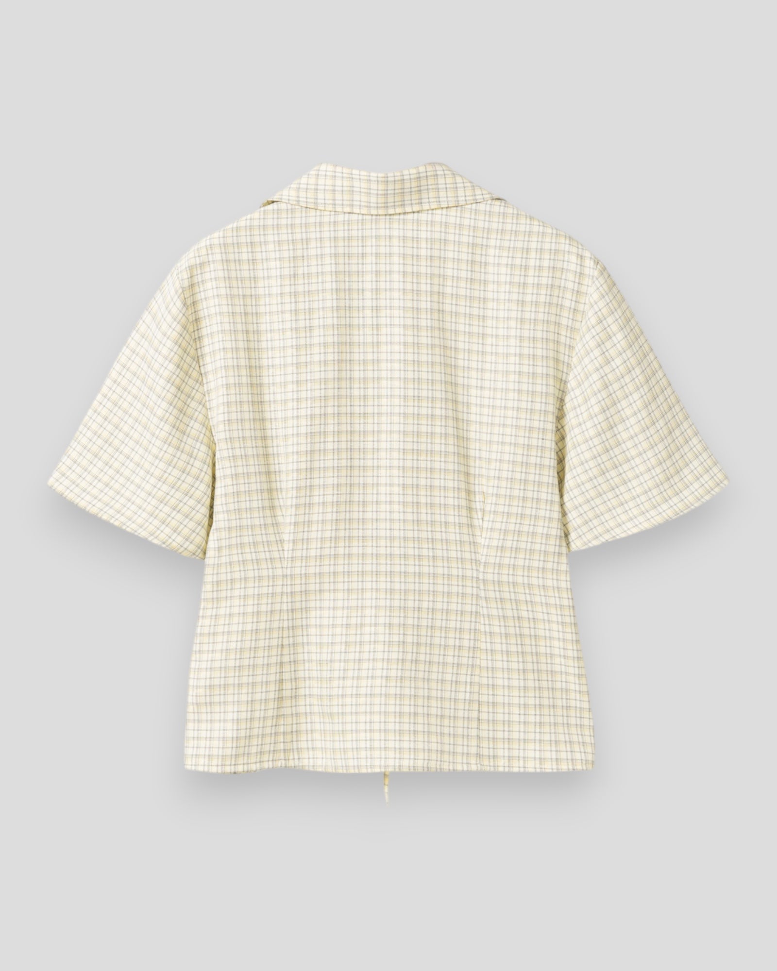 Noella N-Miko bluse til kvinder i gul og hvid tern, let bomulds top med afslappet pasform og klassisk design.