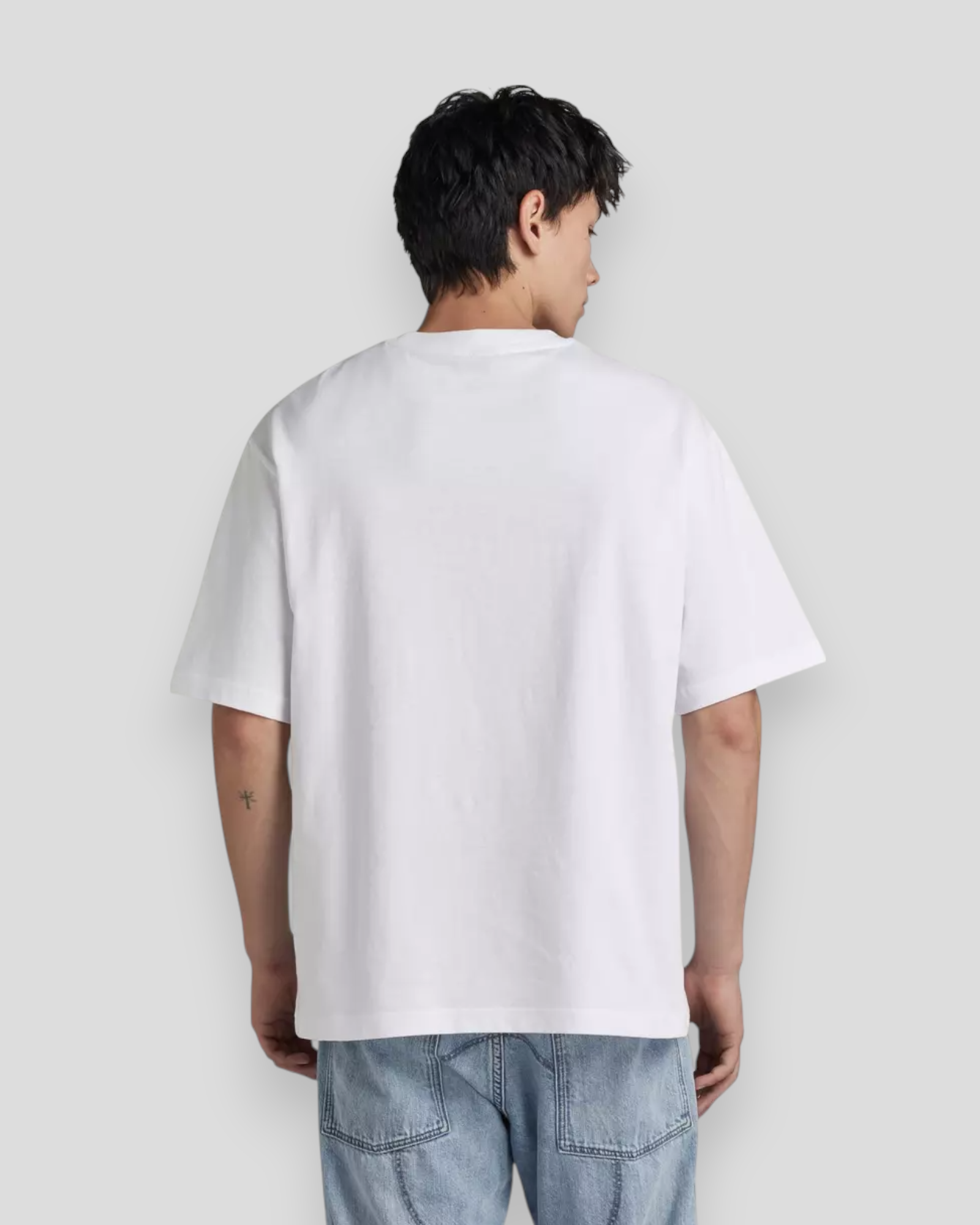 Center Chest Boxy Tee - White