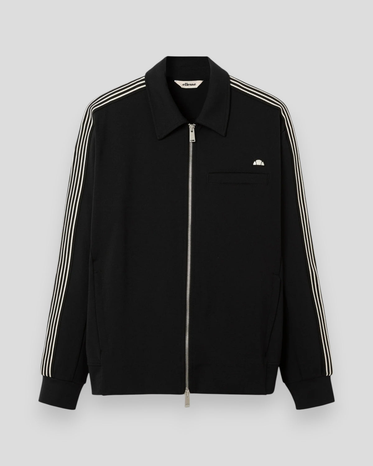 Ellesse Lucanta Track Top sweatshirt i sort med høj krave og lange ærmer