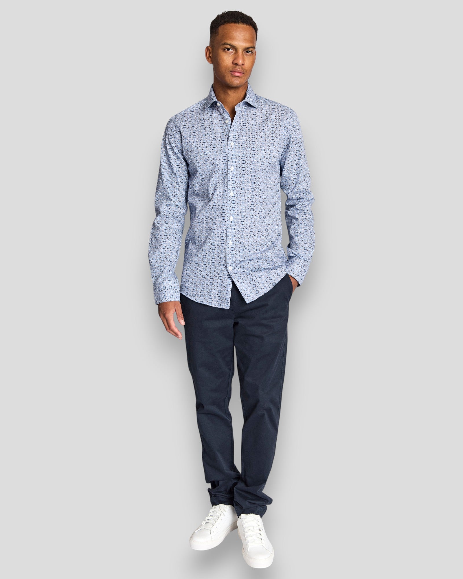 Abutovic Slim Fit Shirt - Blue