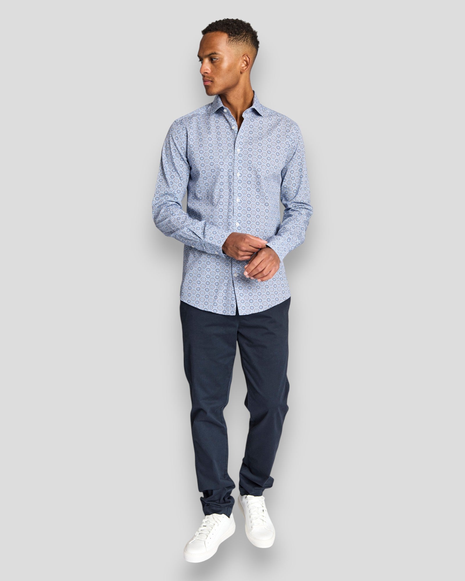 Abutovic Slim Fit Shirt - Blue