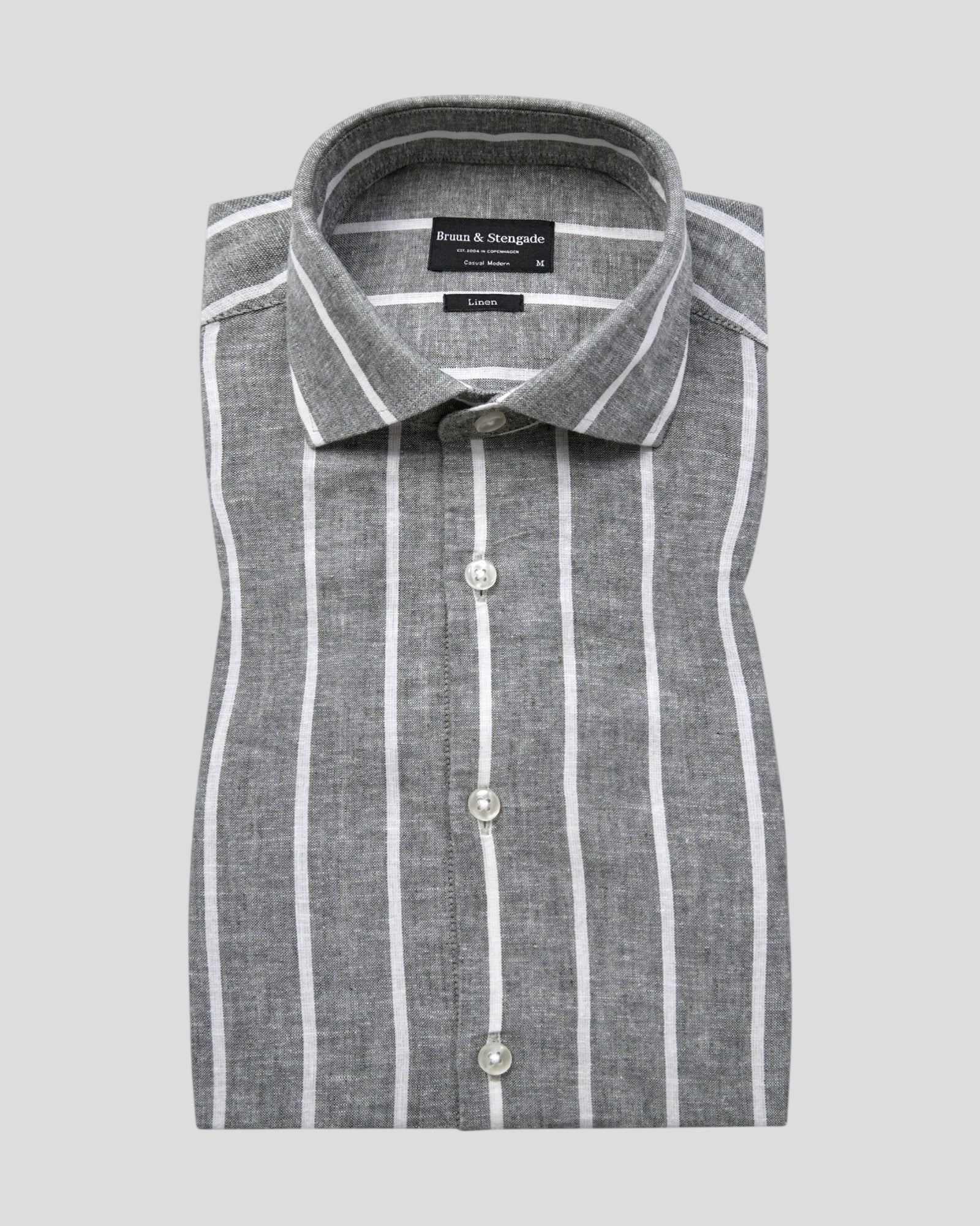 Freitas Casual Modern Fit Shirt - Green/White