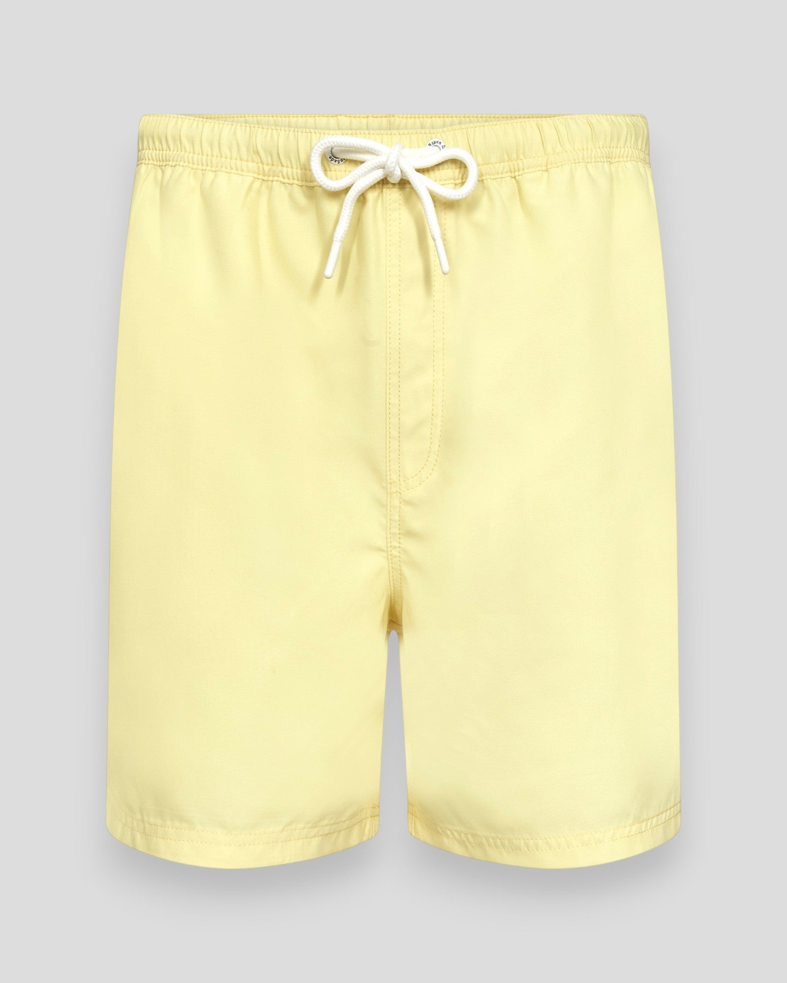 Havana regular fit badebukser fra Bruun & Stengade i citronfarvet, vises med elastisk talje og letvægtsmateriale.