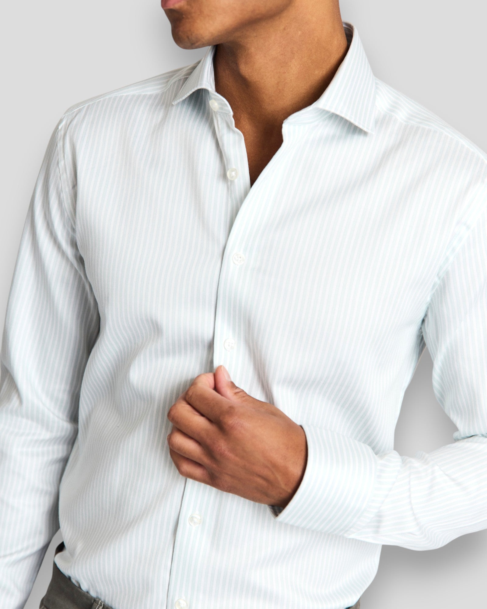 Ignacio Slim Fit Shirt - Light Green/White