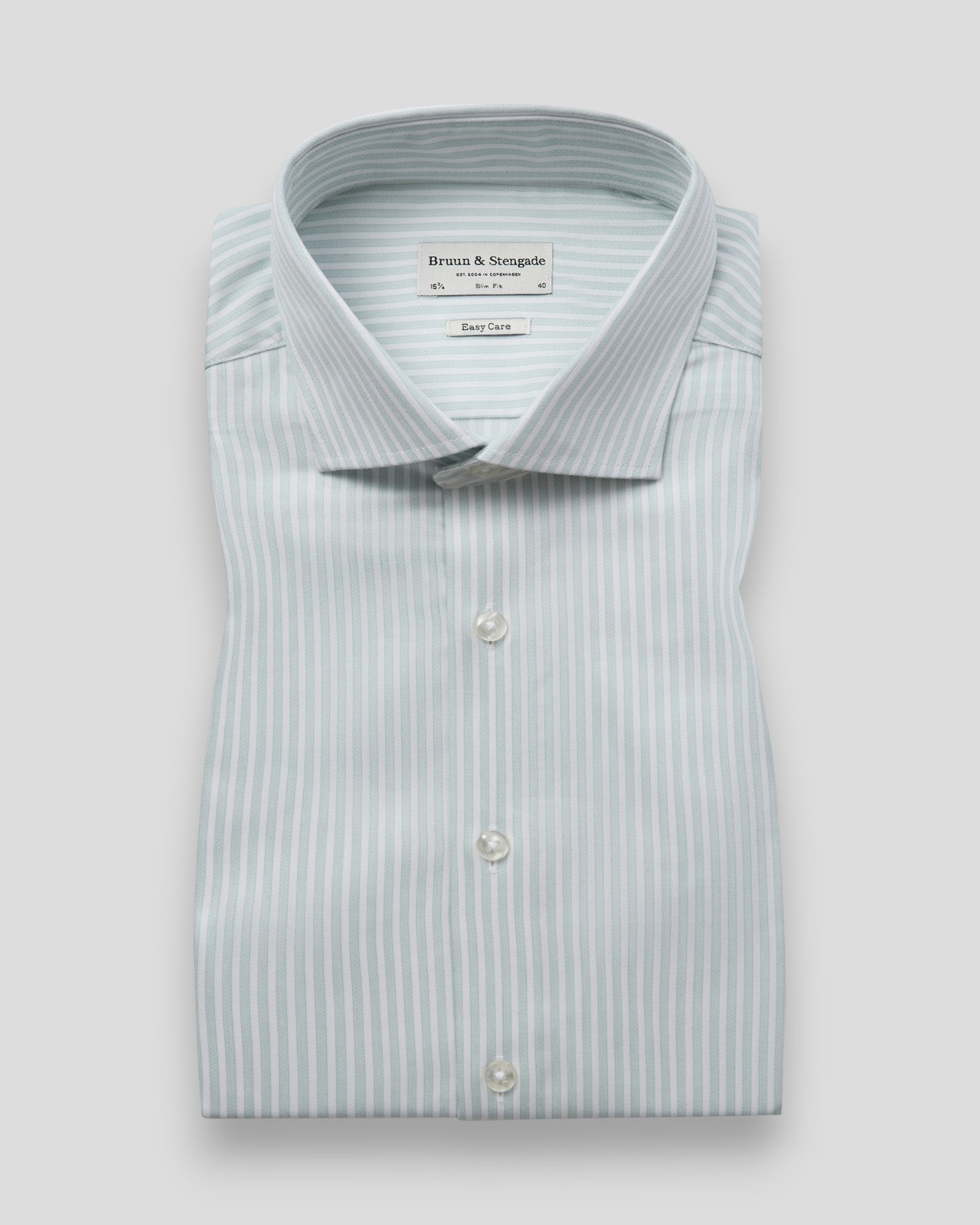Ignacio Slim Fit Shirt - Light Green/White