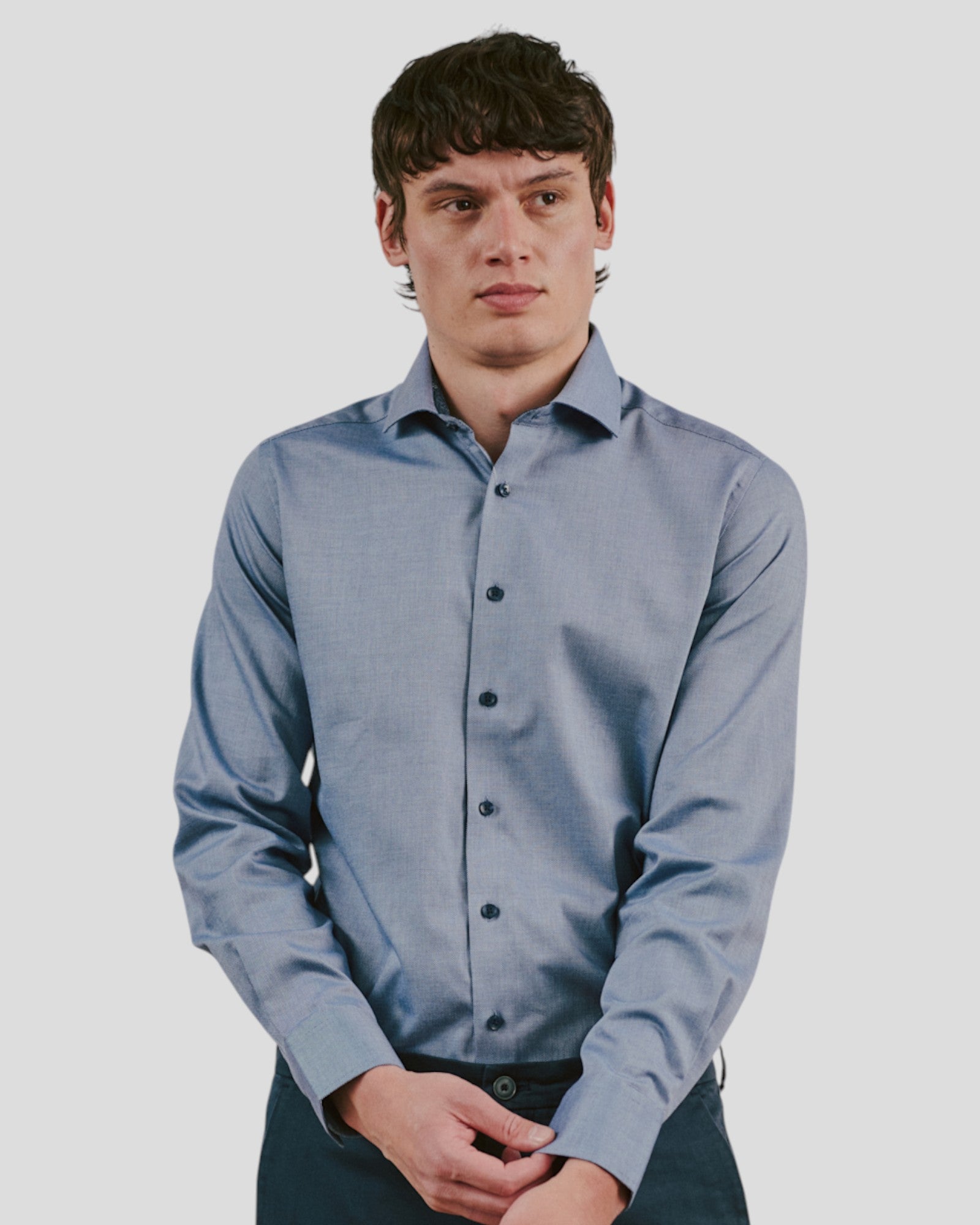Jussi Modern Fit Shirt - Navy