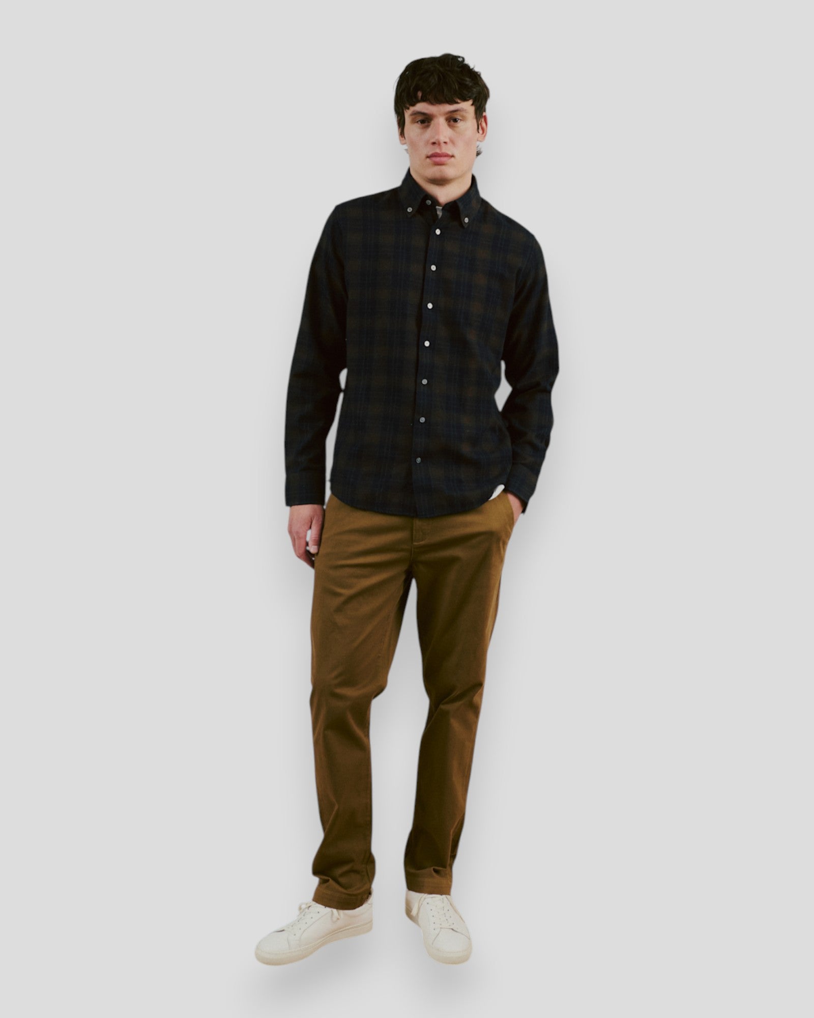 Norodom Casual Modern Fit Shirt - Brown