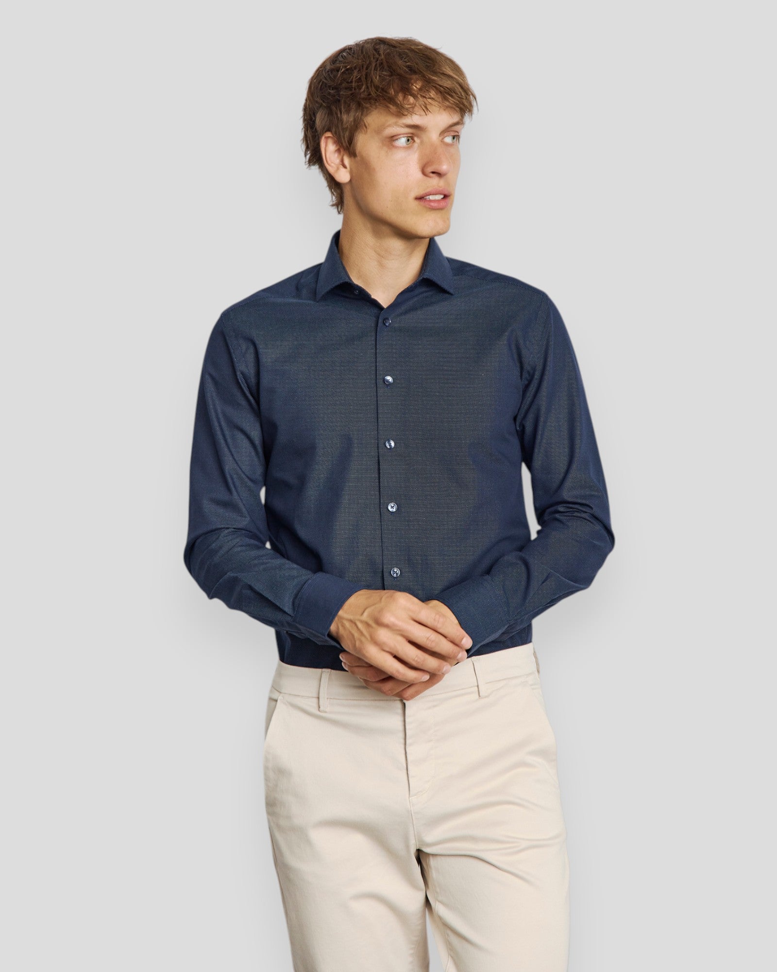Randy Modern Fit Shirt - Navy