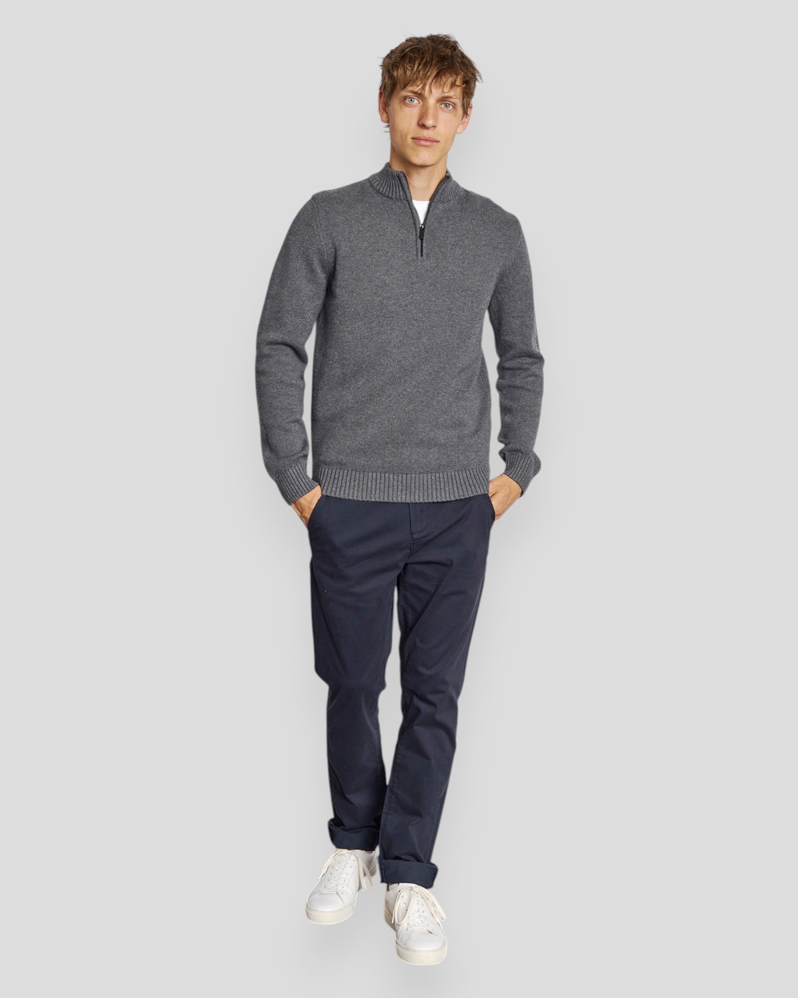 Stian Regular Fit Knitwear - Grey
