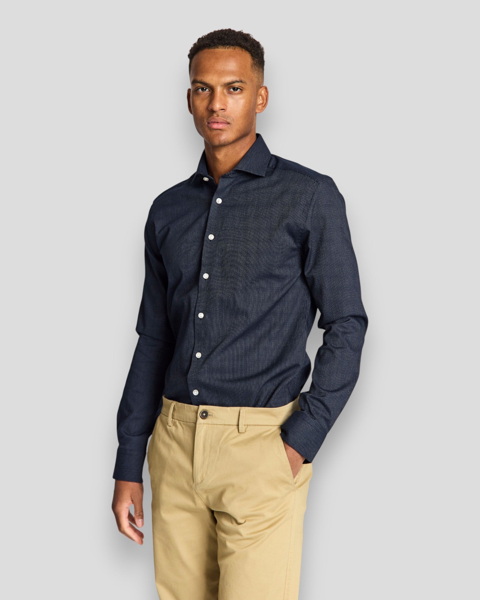 Toft Modern Fit Shirt - Navy