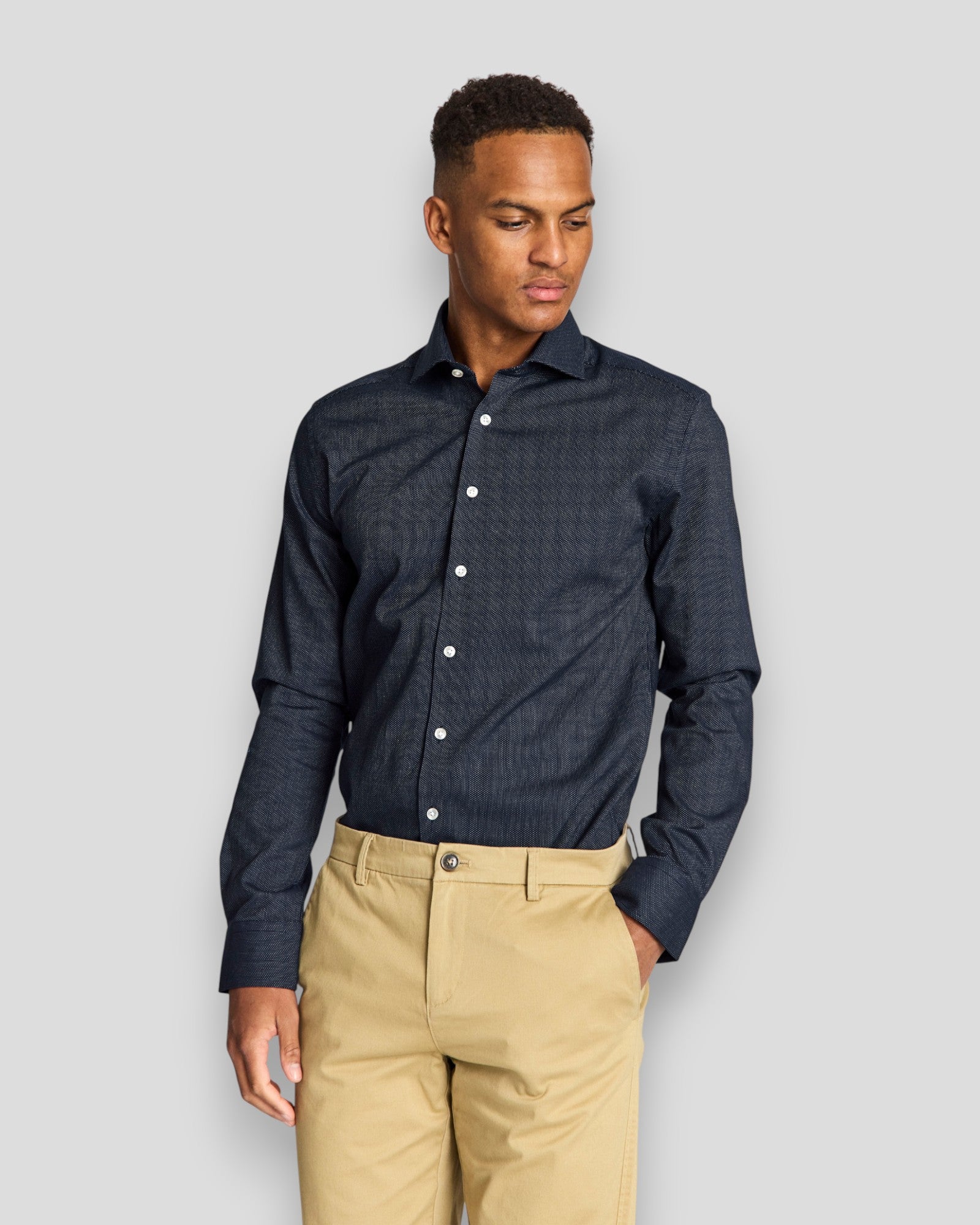 Toft Modern Fit Shirt - Navy