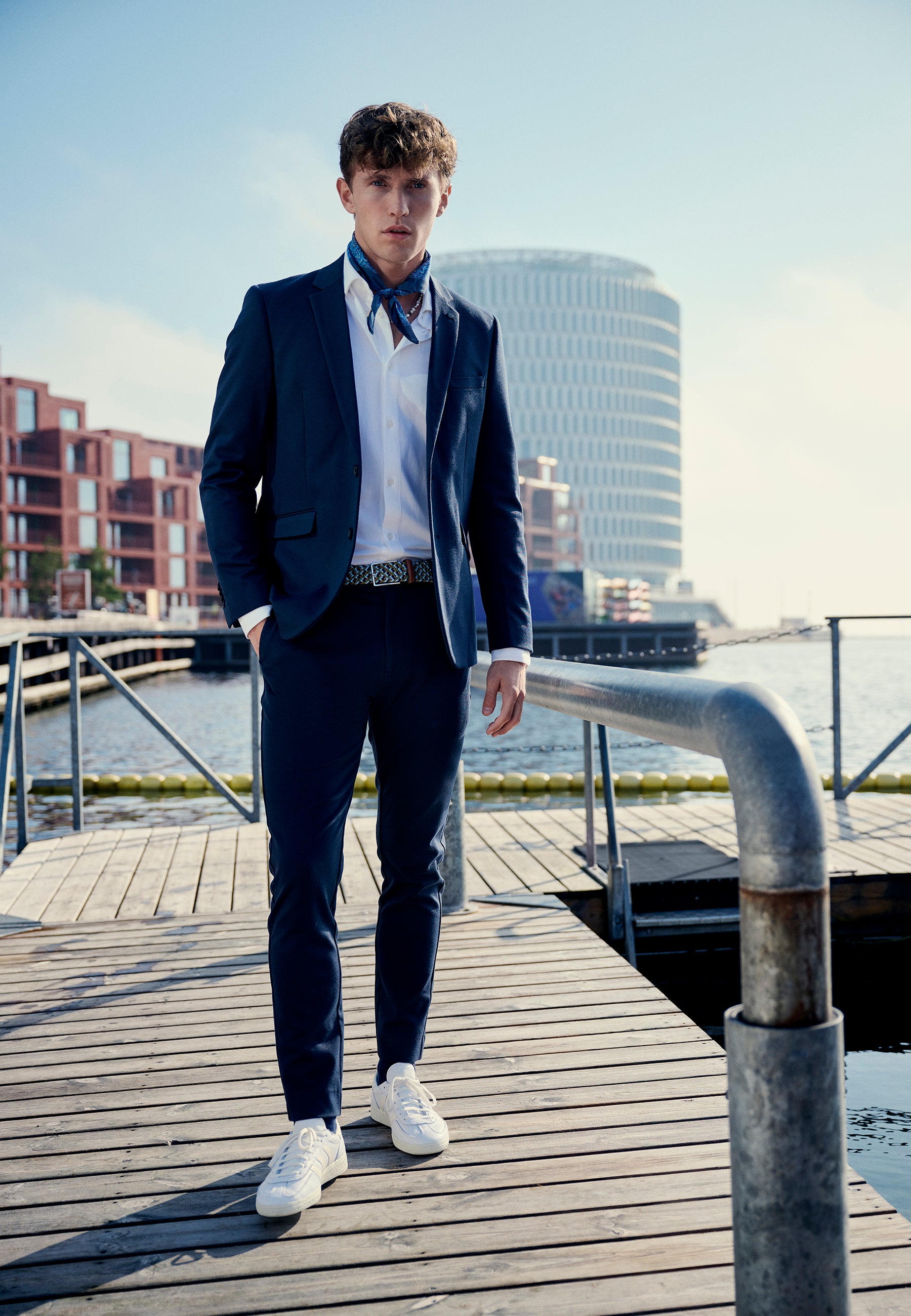 Milano Jersey Pants - Navy