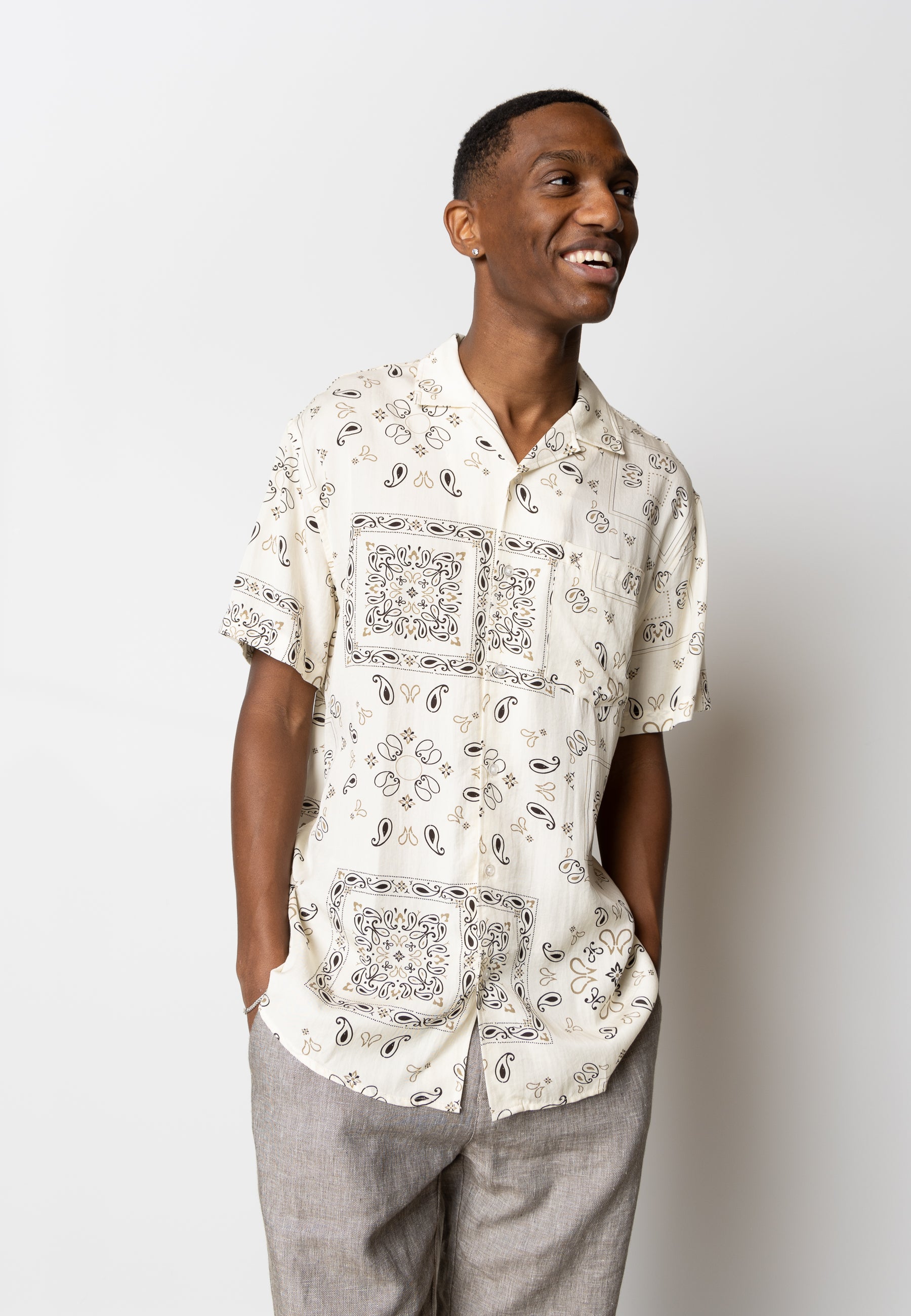 Bowling Leo Shirt S/S - Ecru