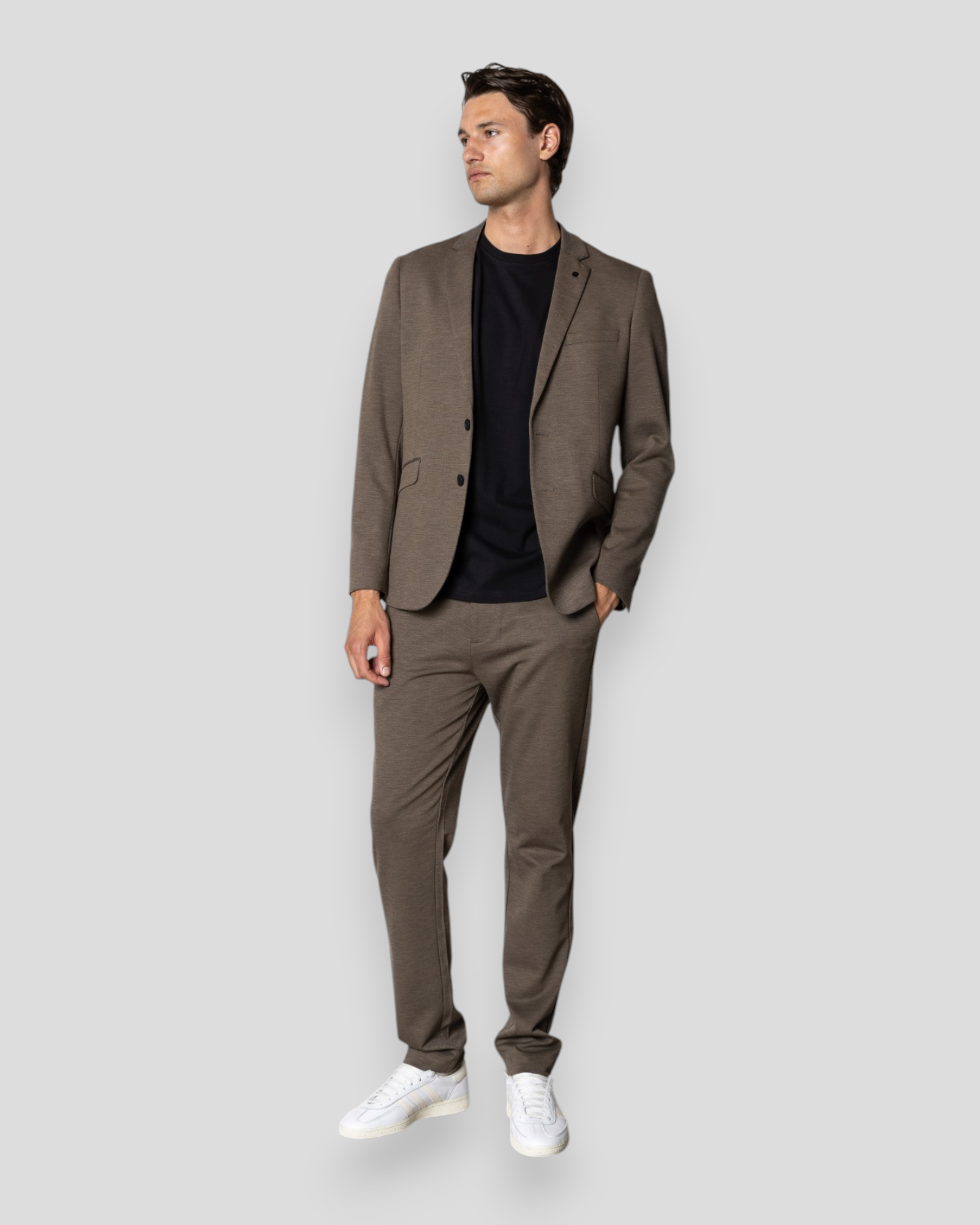 Milano Brendon Jersey Blazer - Dark Khaki