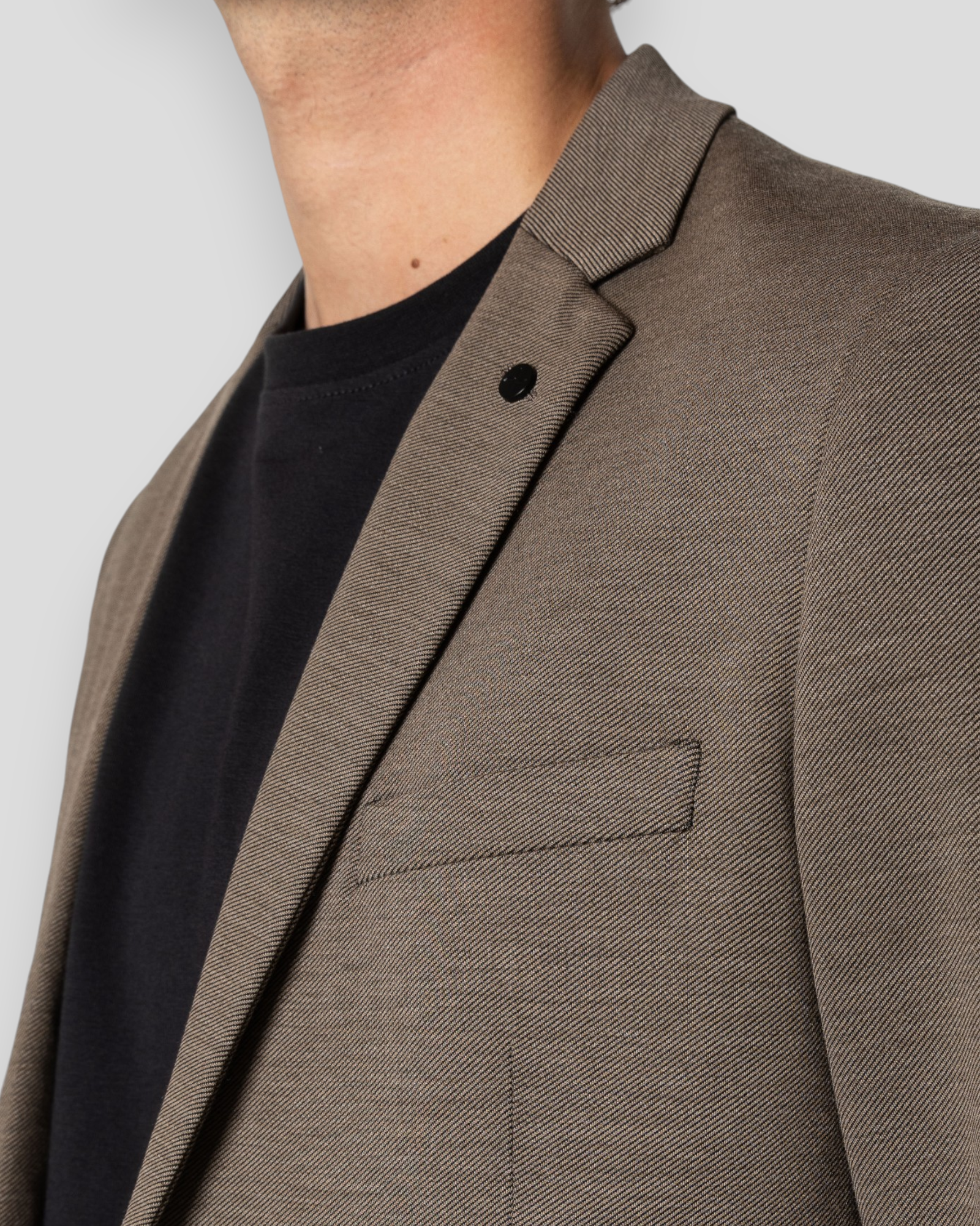 Milano Brendon Jersey Blazer - Dark Khaki