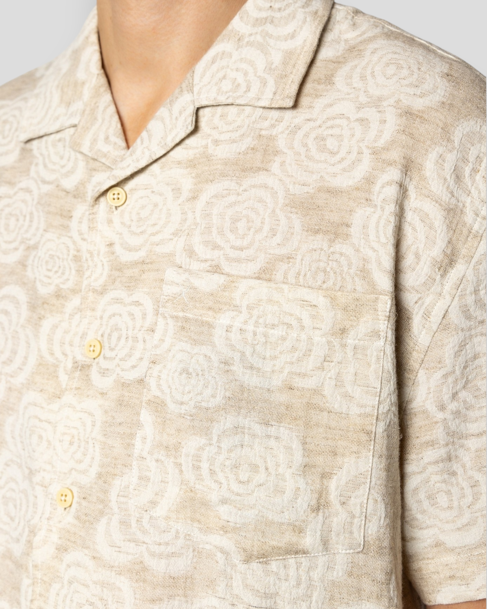Bowling Carter Linen Shirt SS - Ecru