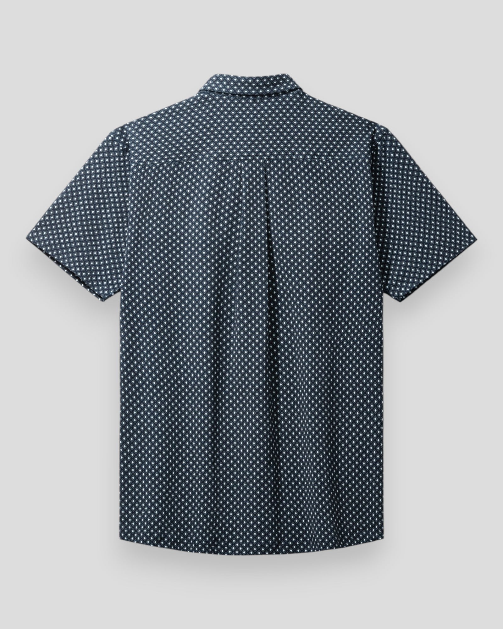 Navy and ecru Clean Formal AOP stretch shirt by Clean Cut Copenhagen, featuring a stylish pattern and slim fit design.
