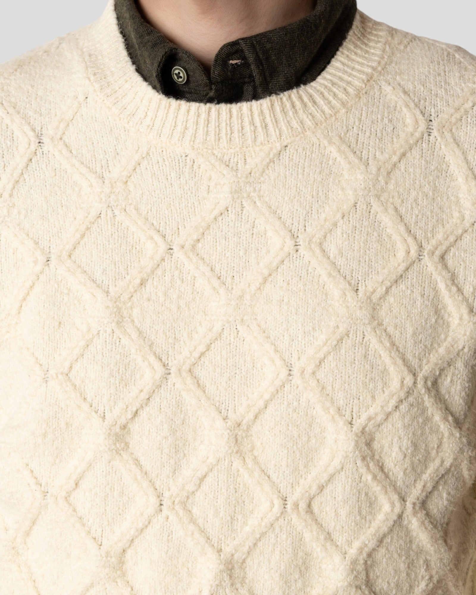 Avery Cable Knit - Ecru Melange