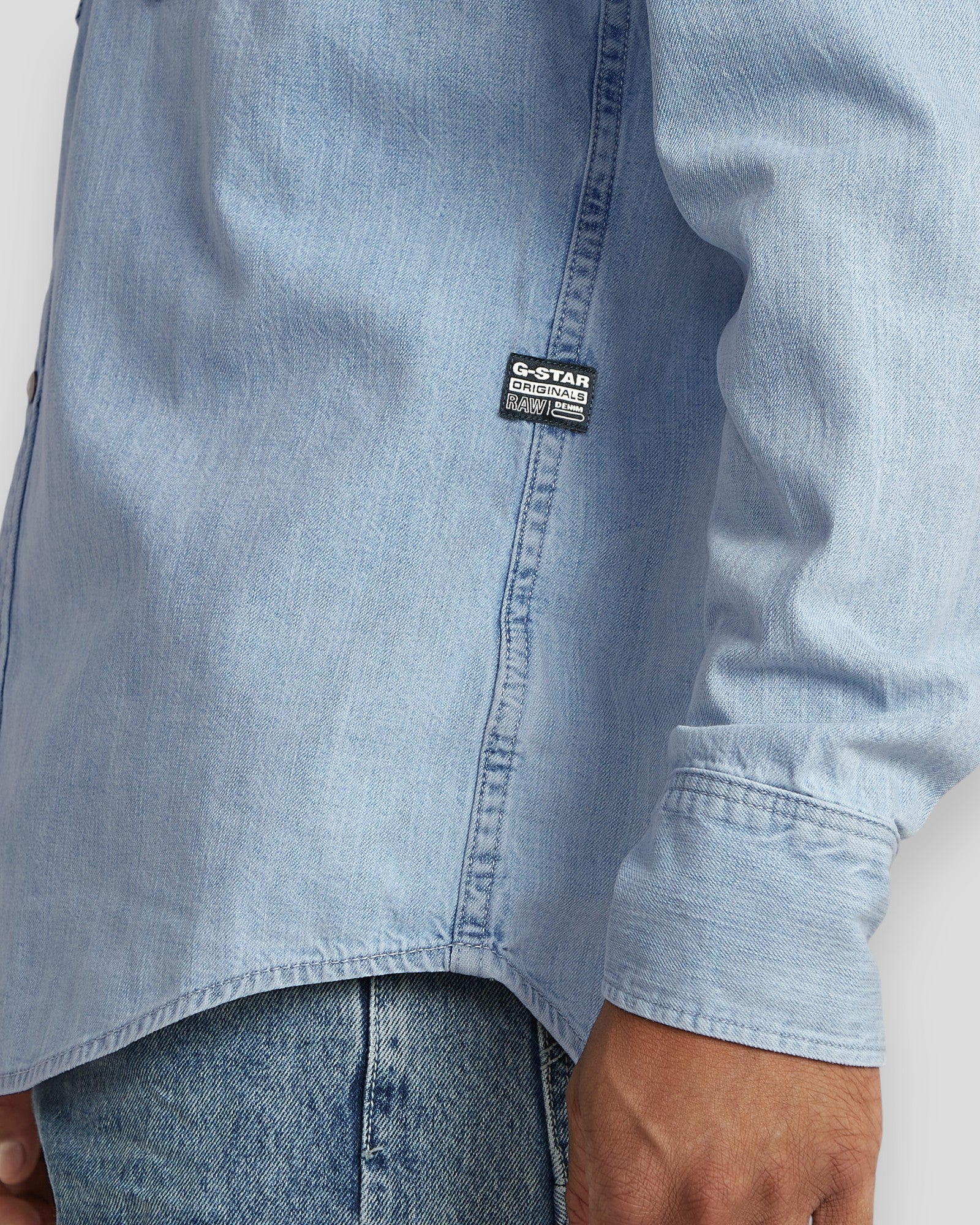 Dakota Slim Shirt L/S - Sun Faded Blue Mist